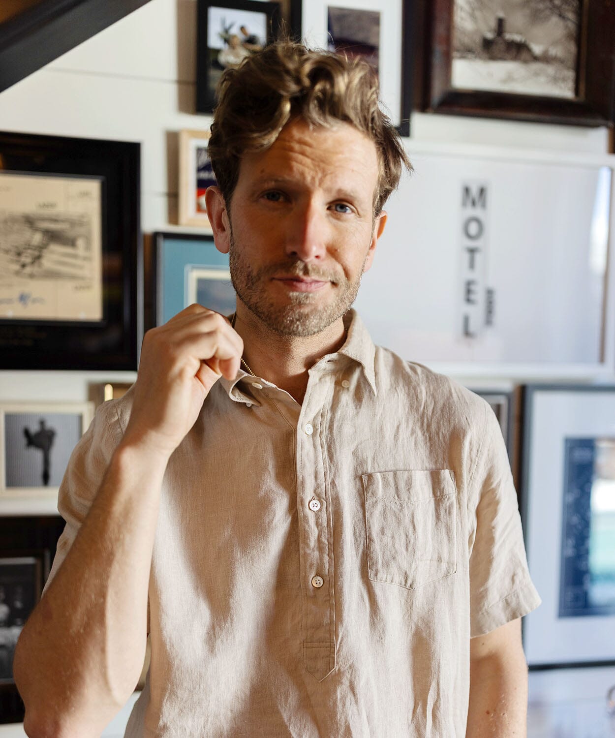 Warren Short Sleeve Shirt Button Downs OOBE BRAND Sand S