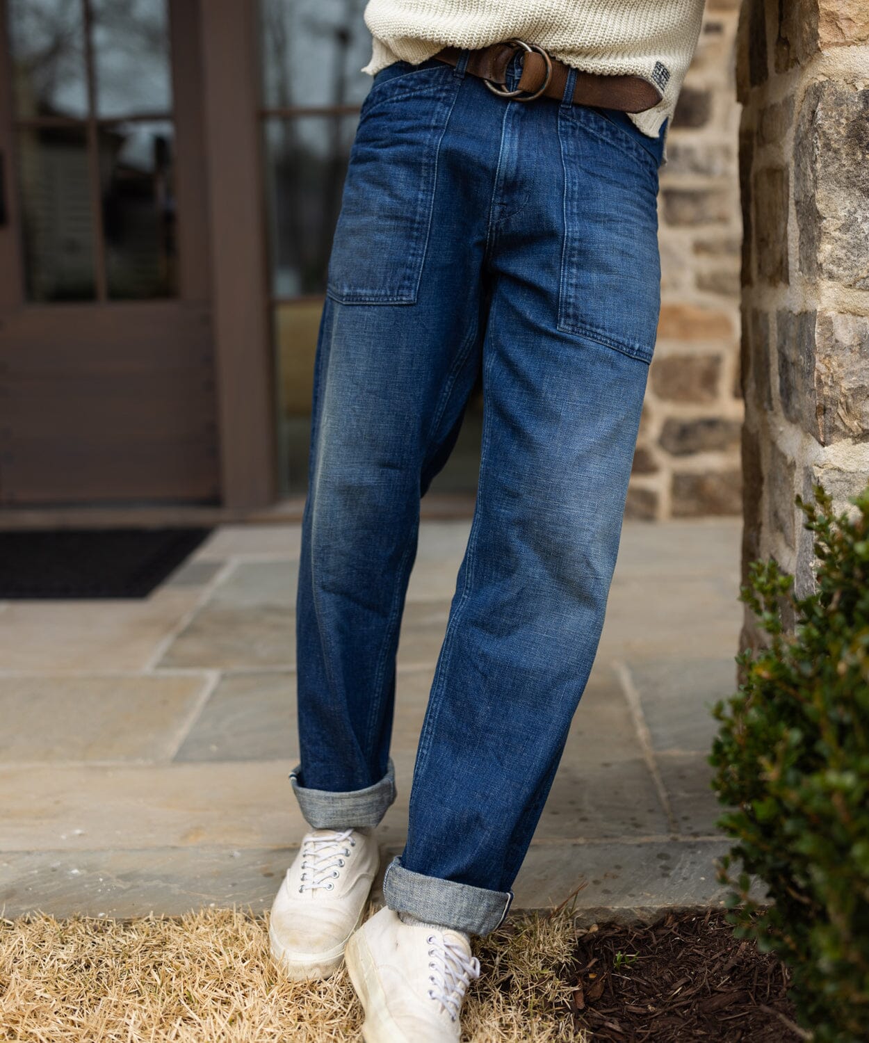 OOBE Mens Stocker Selvedge Denim Work Pant | OOBE Brand Medium Wash / 34" / 30" OOBE Mens Stocker Selvedge Denim Work Pant | OOBE Brand Medium Wash / 34" / 30"