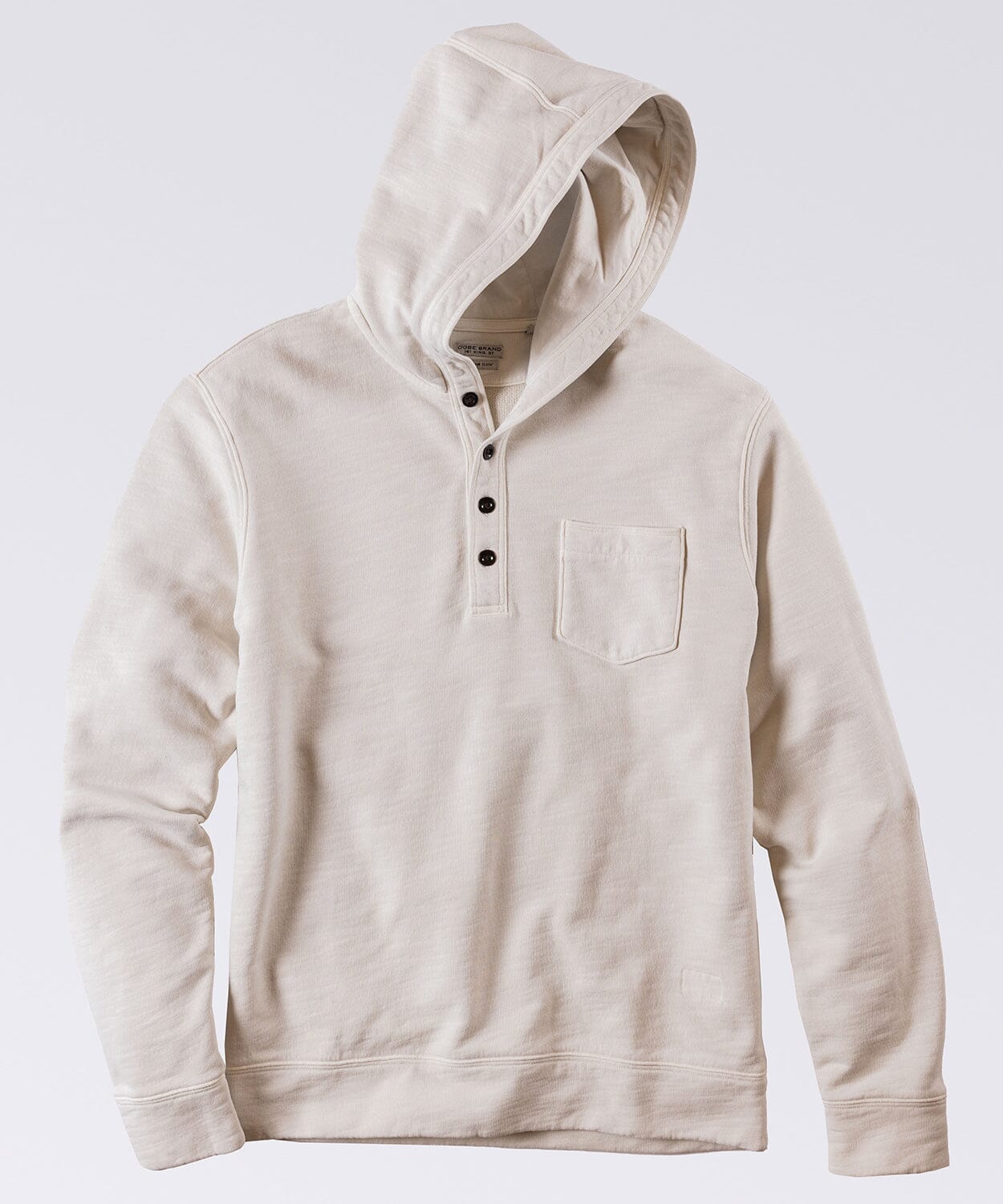 mens hatteras knit hoodie in cream