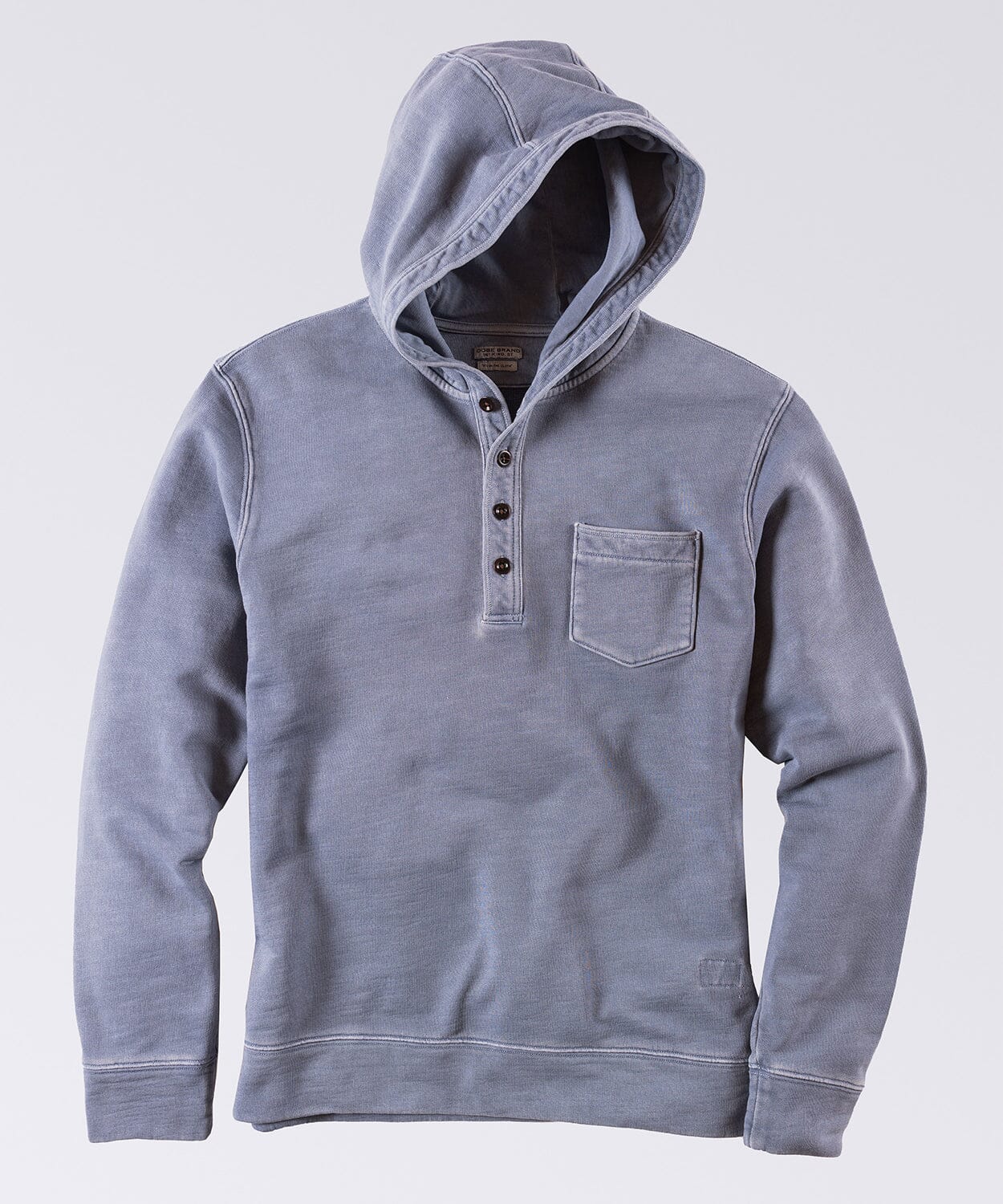 mens hatteras knit hoodie in blue