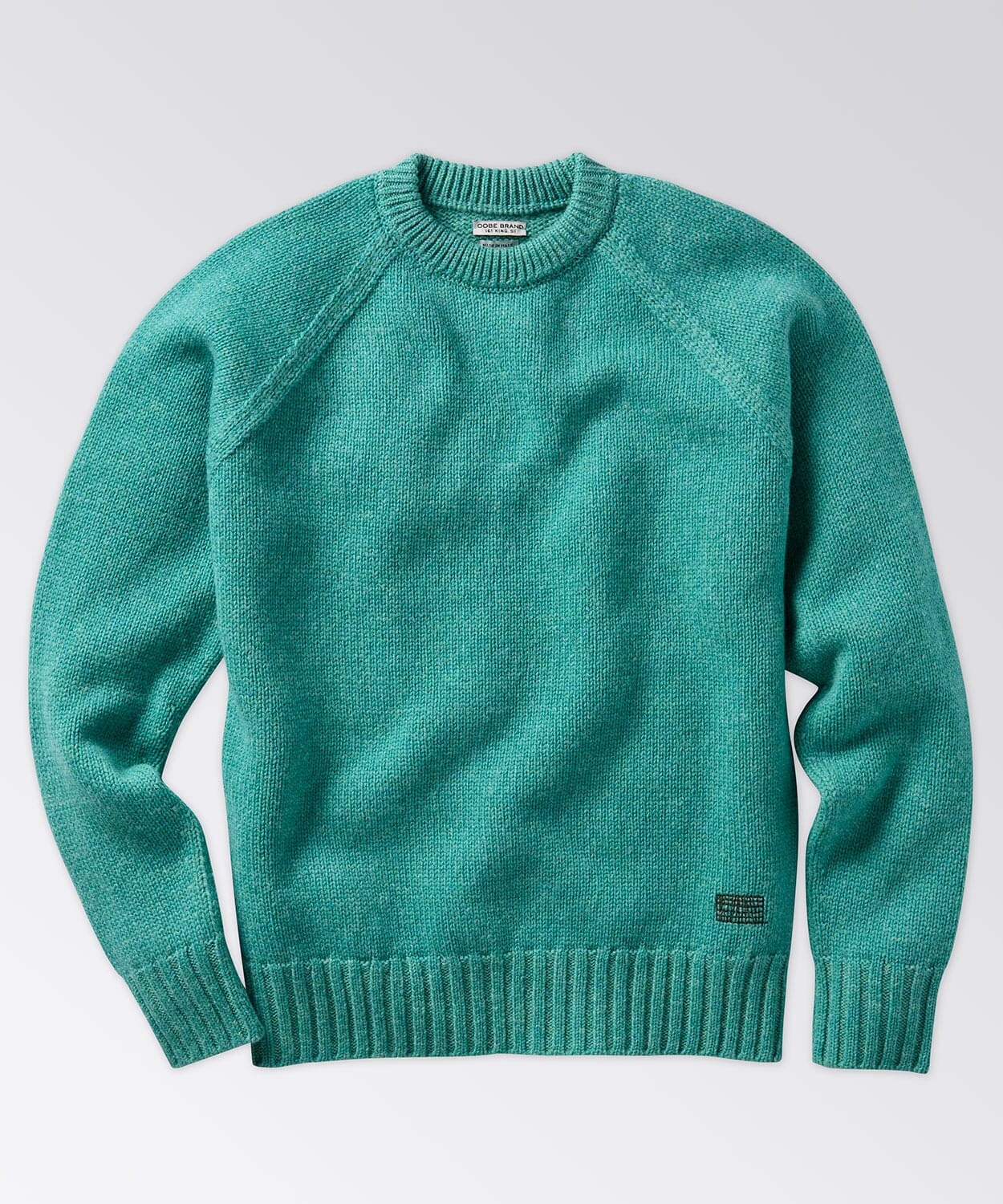 front of a mens crew neck sweater