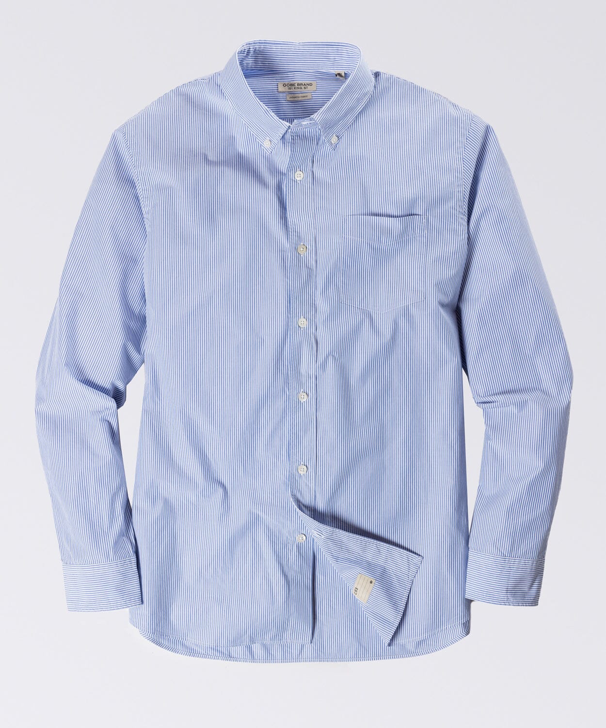 Blue White Striped button down shirt - OOBE Brand