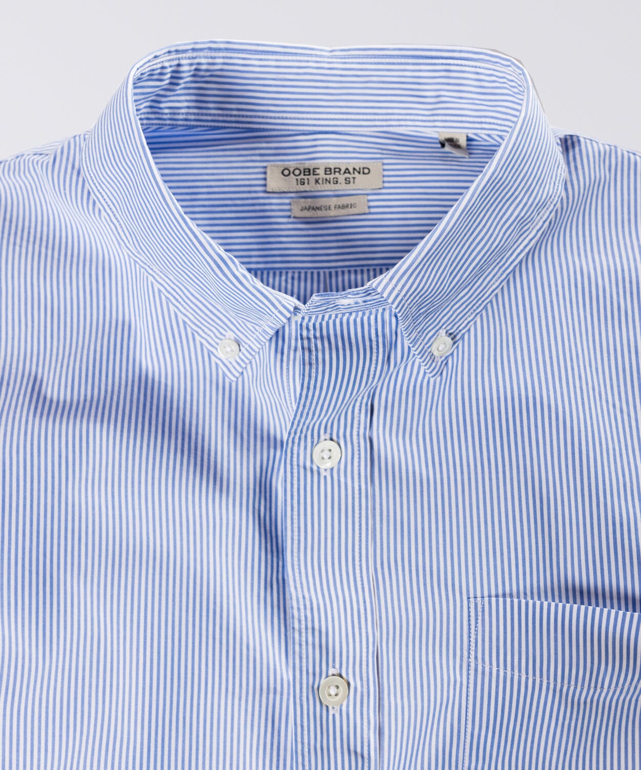 Blue White Striped button down shirt - OOBE Brand