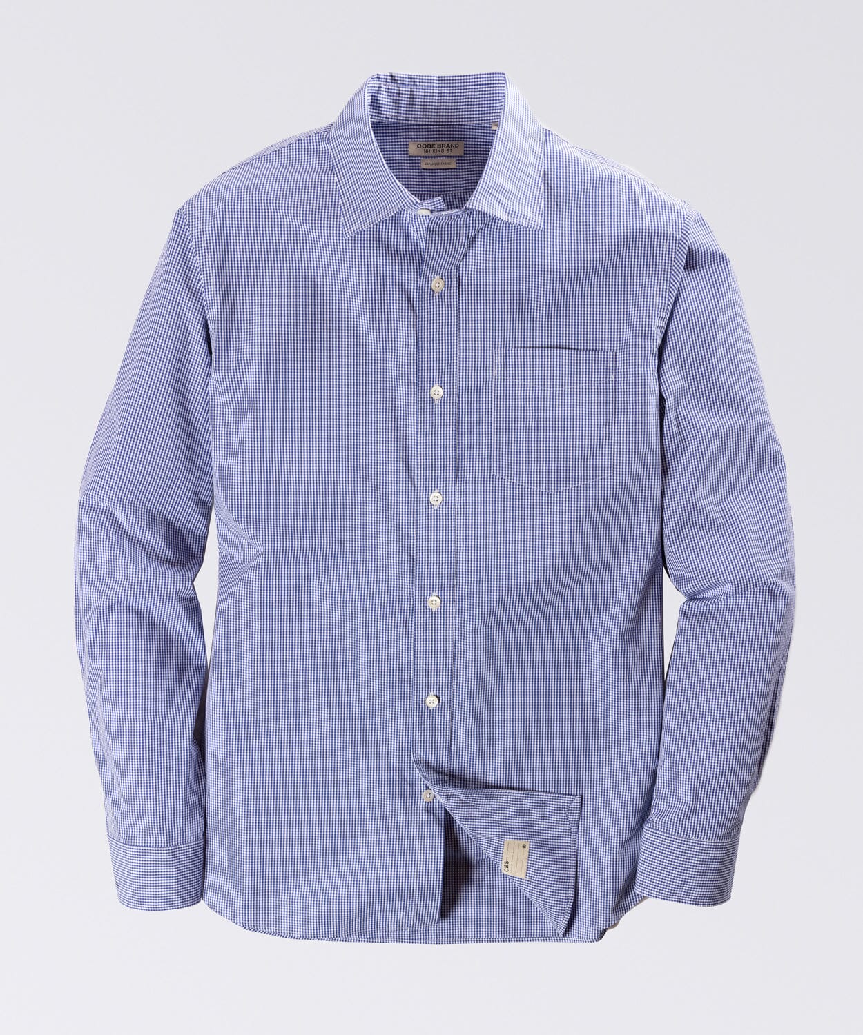 Blue and white check button down shirt - OOBE Brand