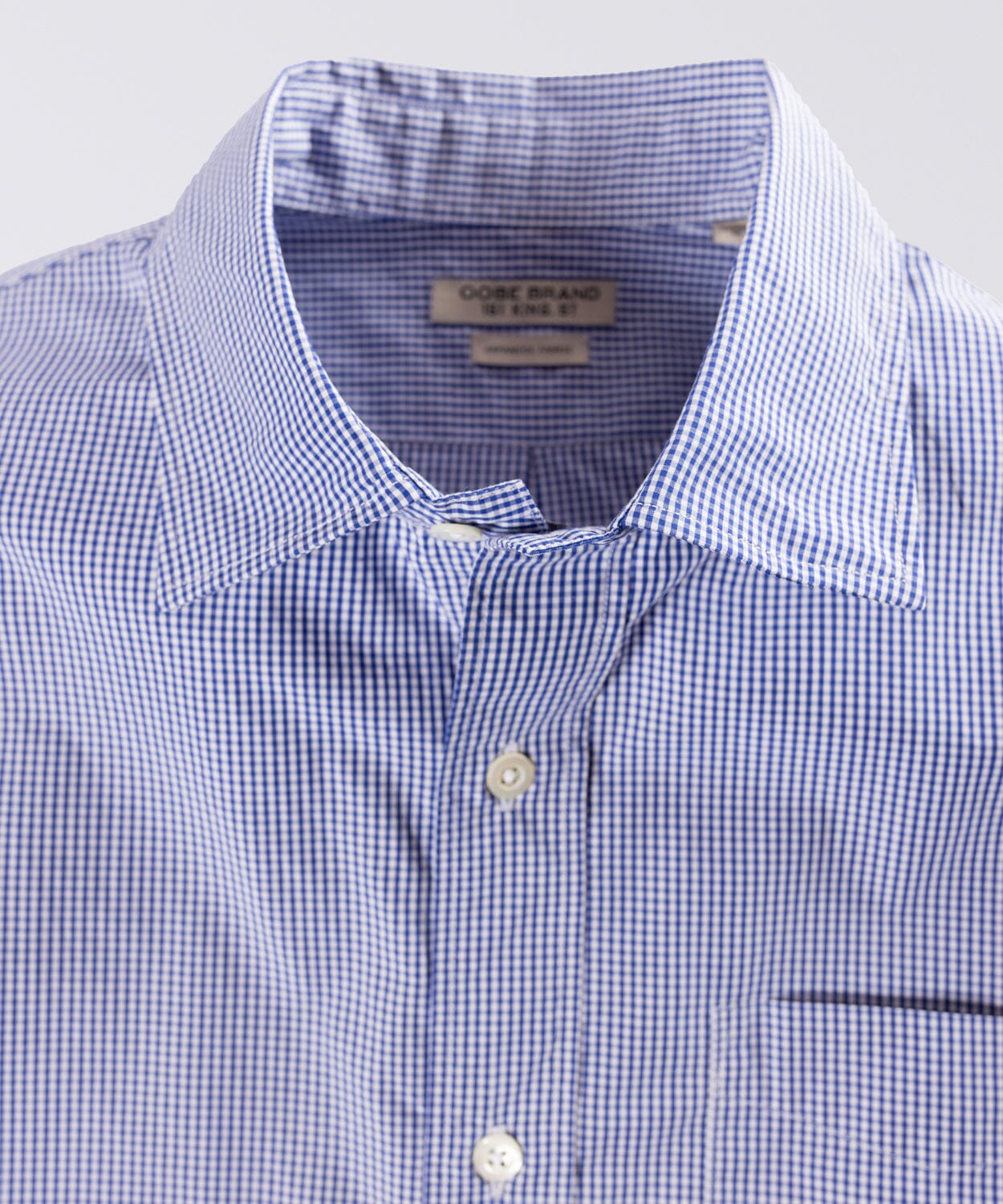 Blue and white check button down shirt - OOBE Brand