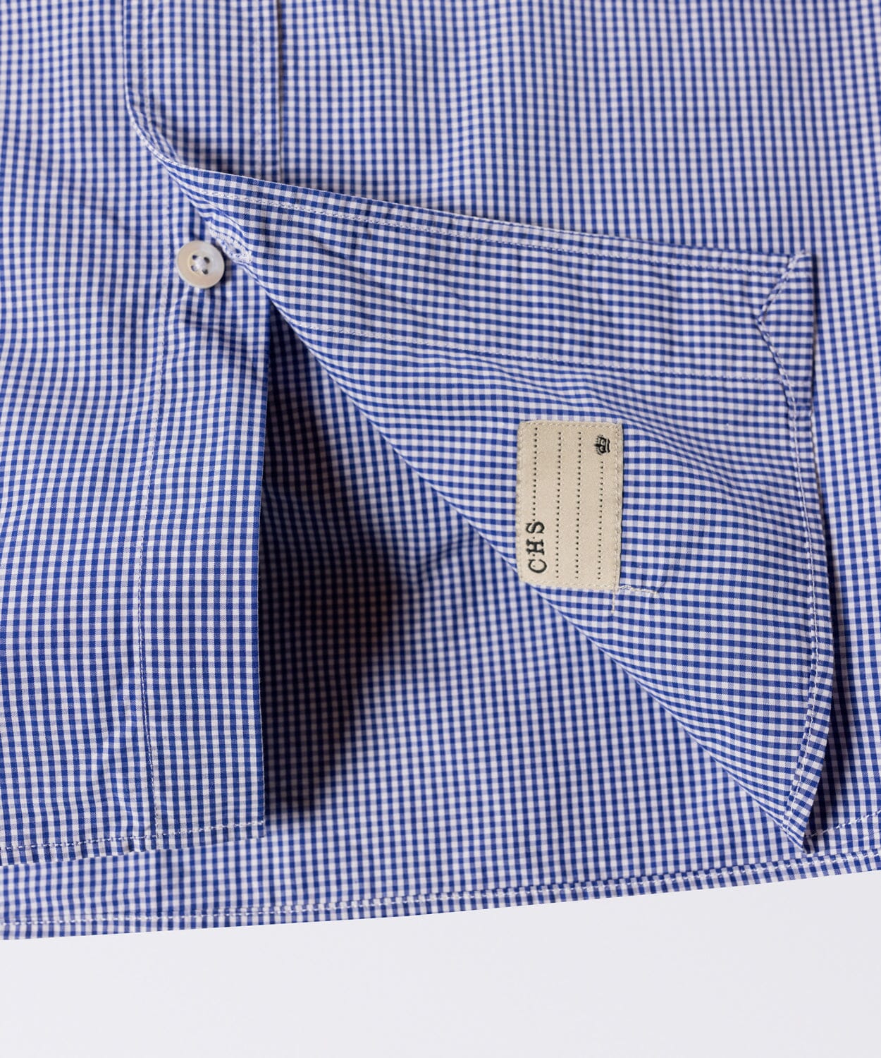 Blue and white check button down shirt - OOBE Brand