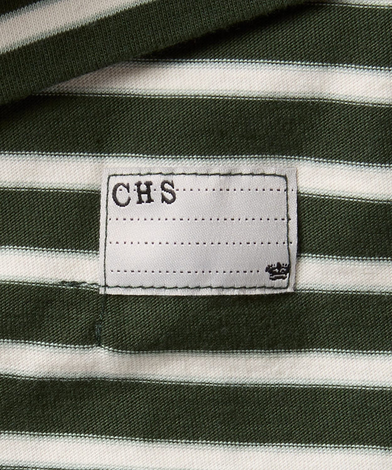 detail of a mens striped tee