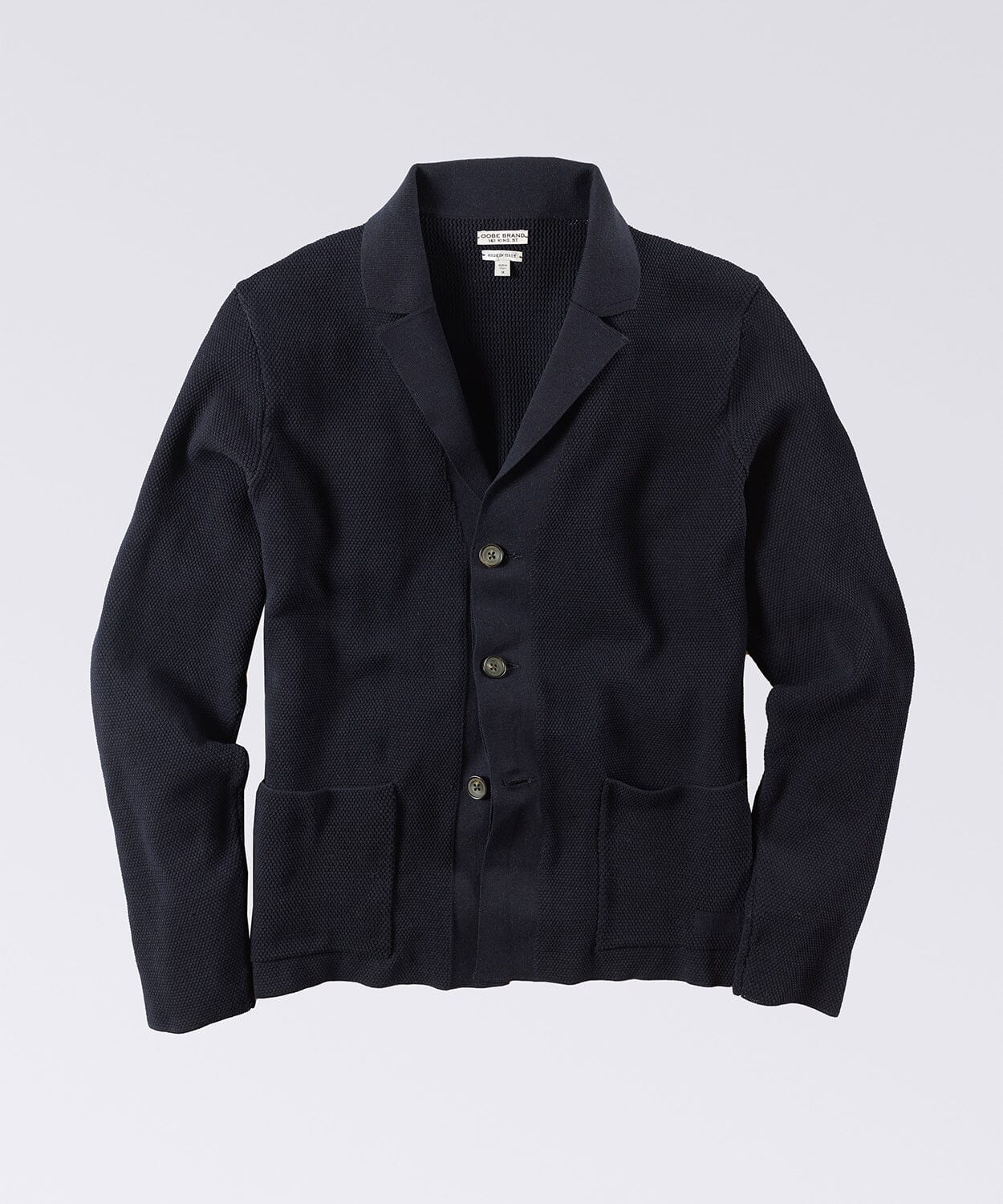 mens navy blue lightweight cardigan by oobe brand