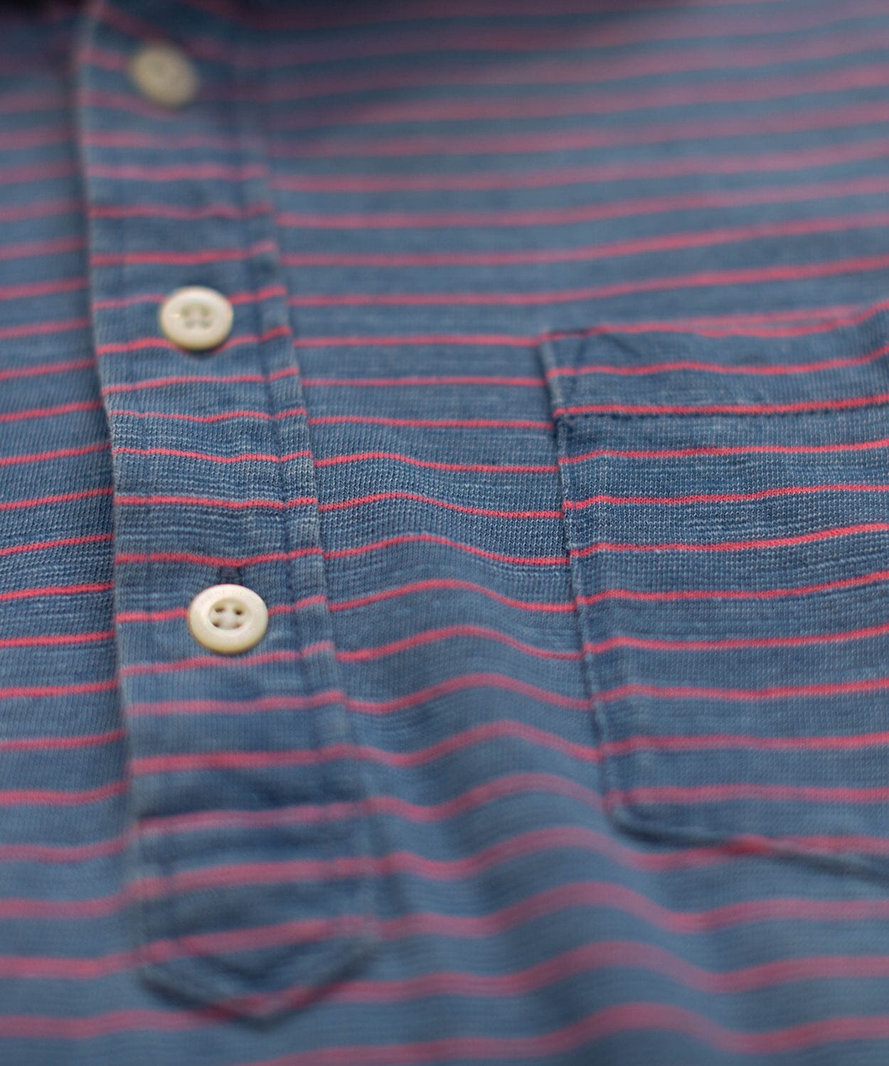 mens indigo blue cotton striped polo shirt by oobe brand