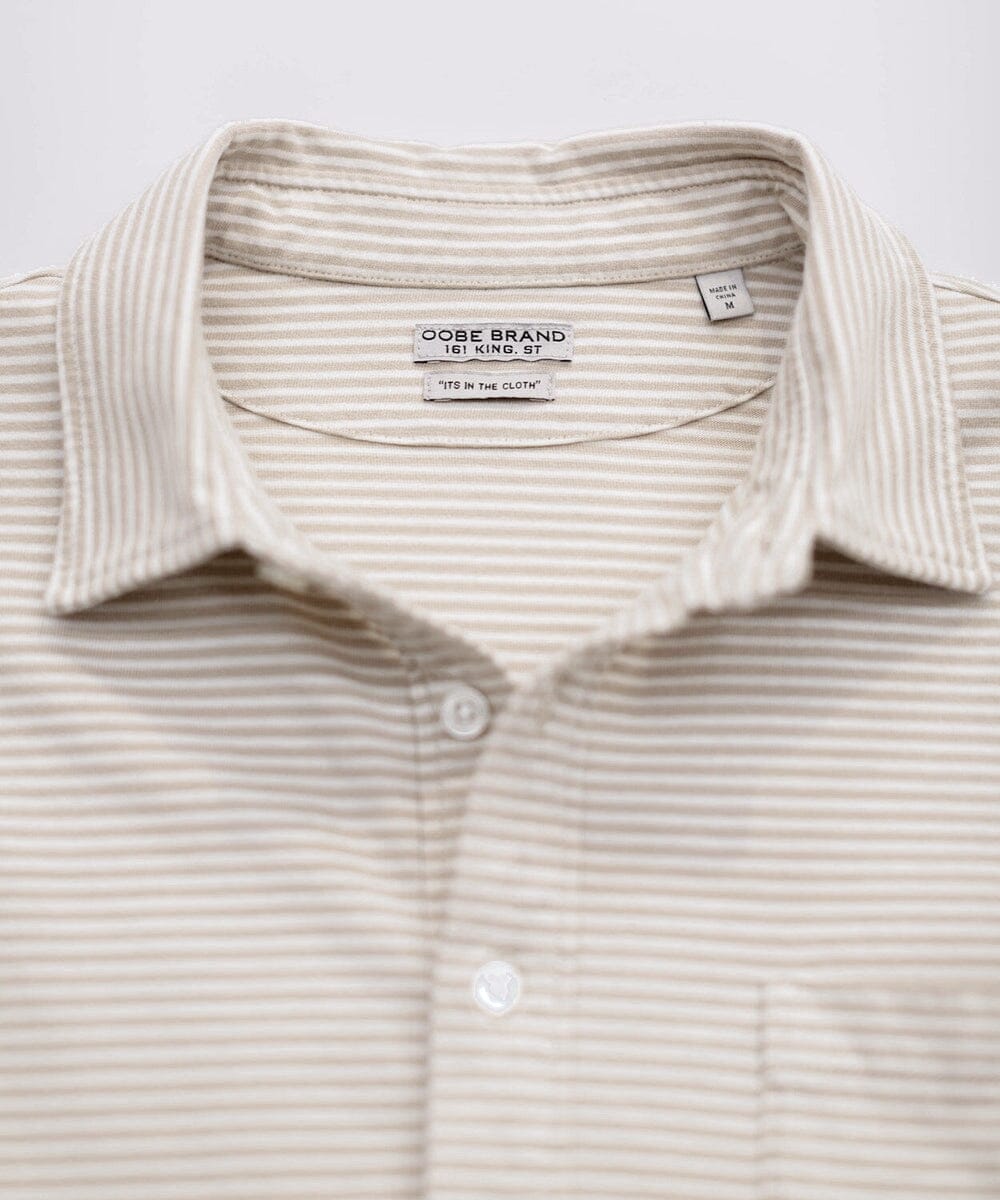 Avedon Stripe Polo Polo Shirts OOBE BRAND 