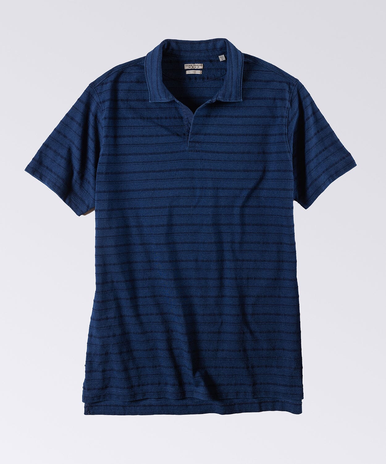 mens blue stripe polo shirt by oobe brand