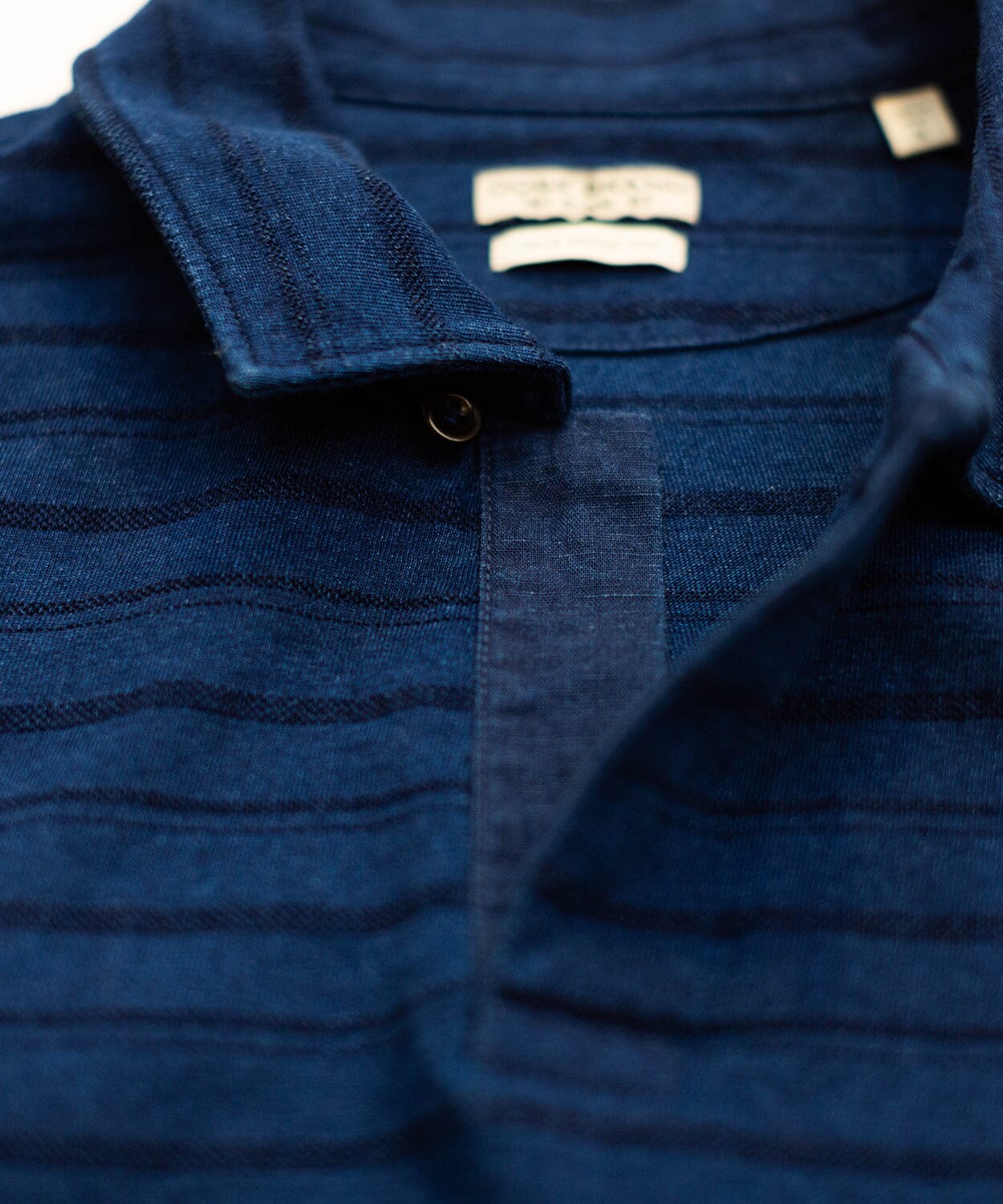 mens blue stripe polo shirt by oobe brand