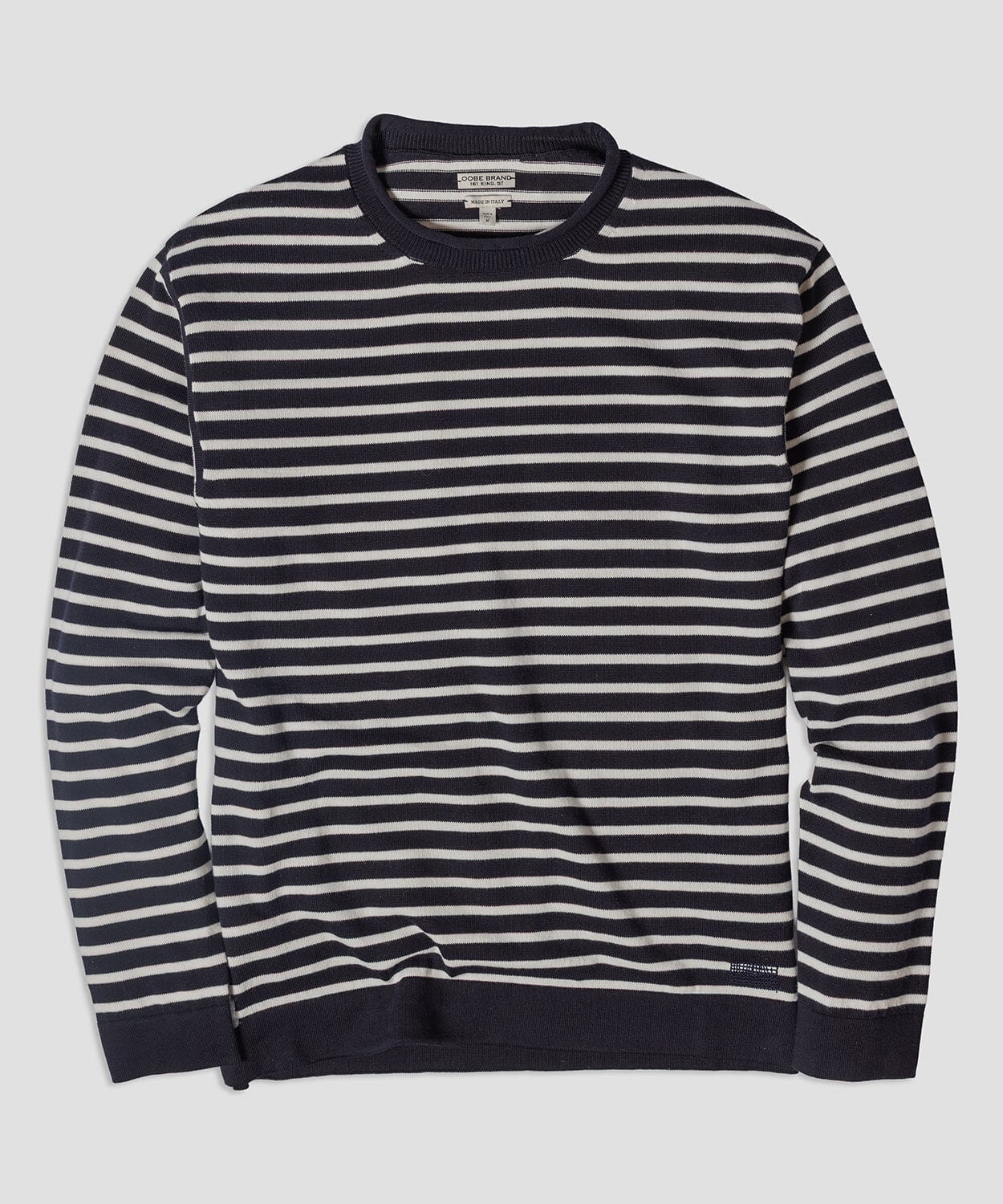 Marine Crew Knits OOBE BRAND True Navy Stripe S