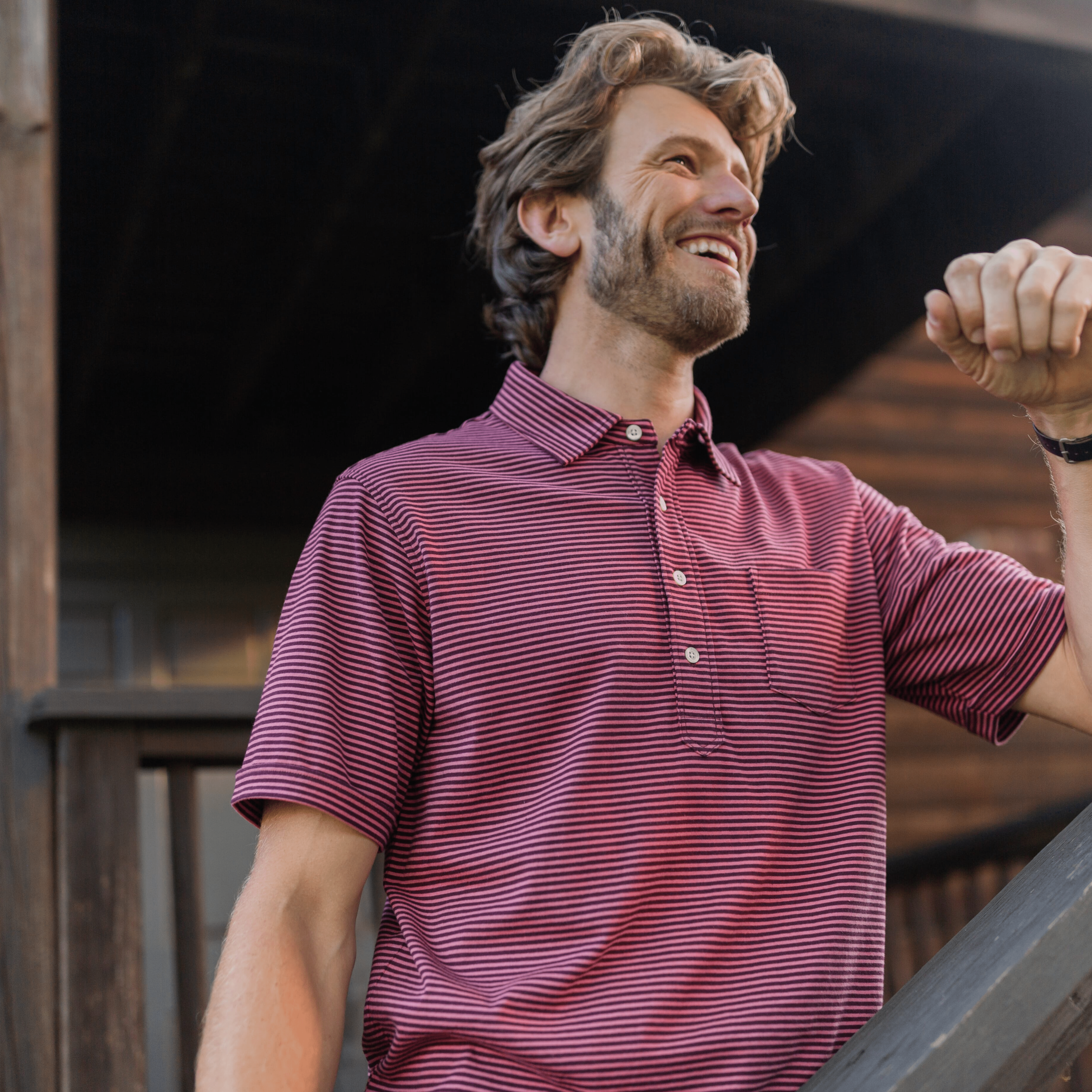 Avedon Stripe Polo Polo Shirts OOBE BRAND