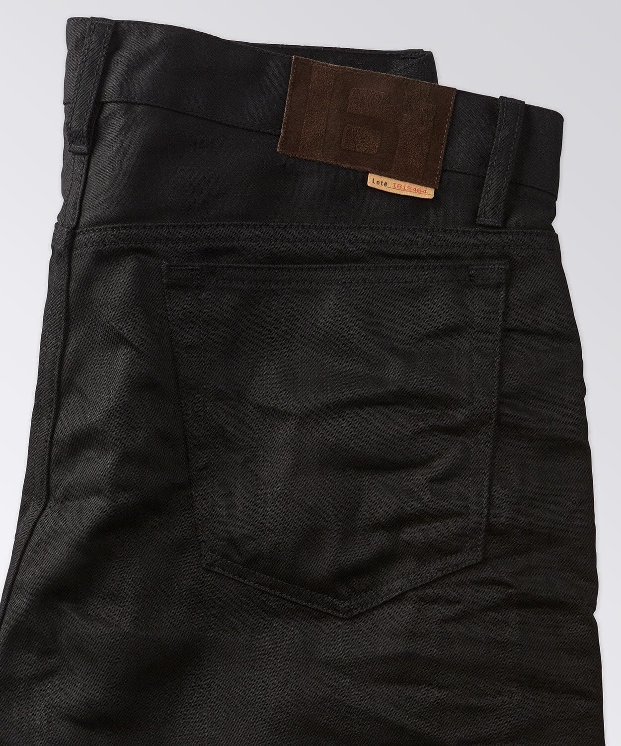 back of mens button jeans