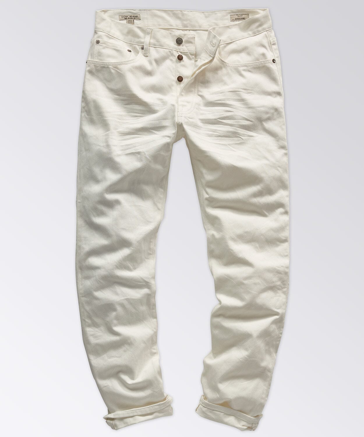 front of mens button jeans