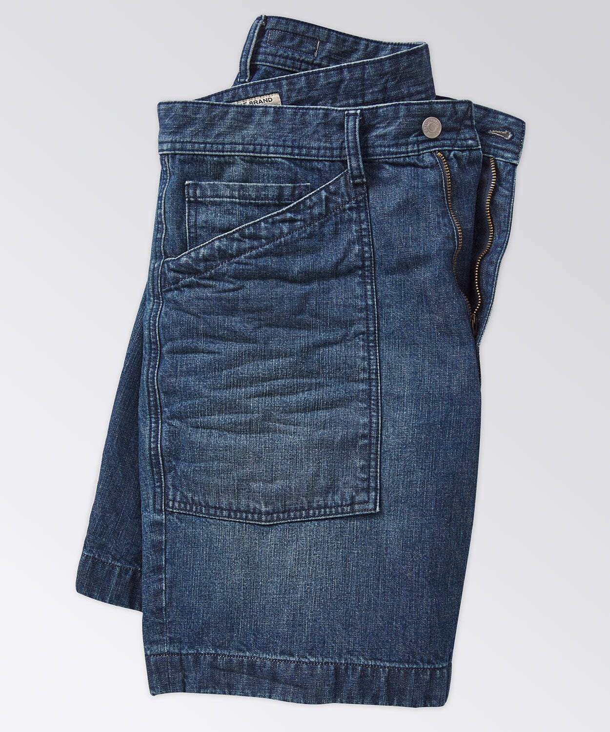 side of mens denim shorts