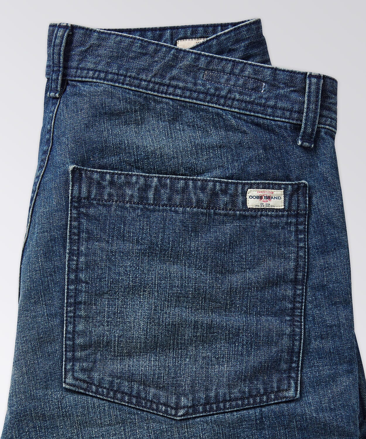 back of mens denim shorts