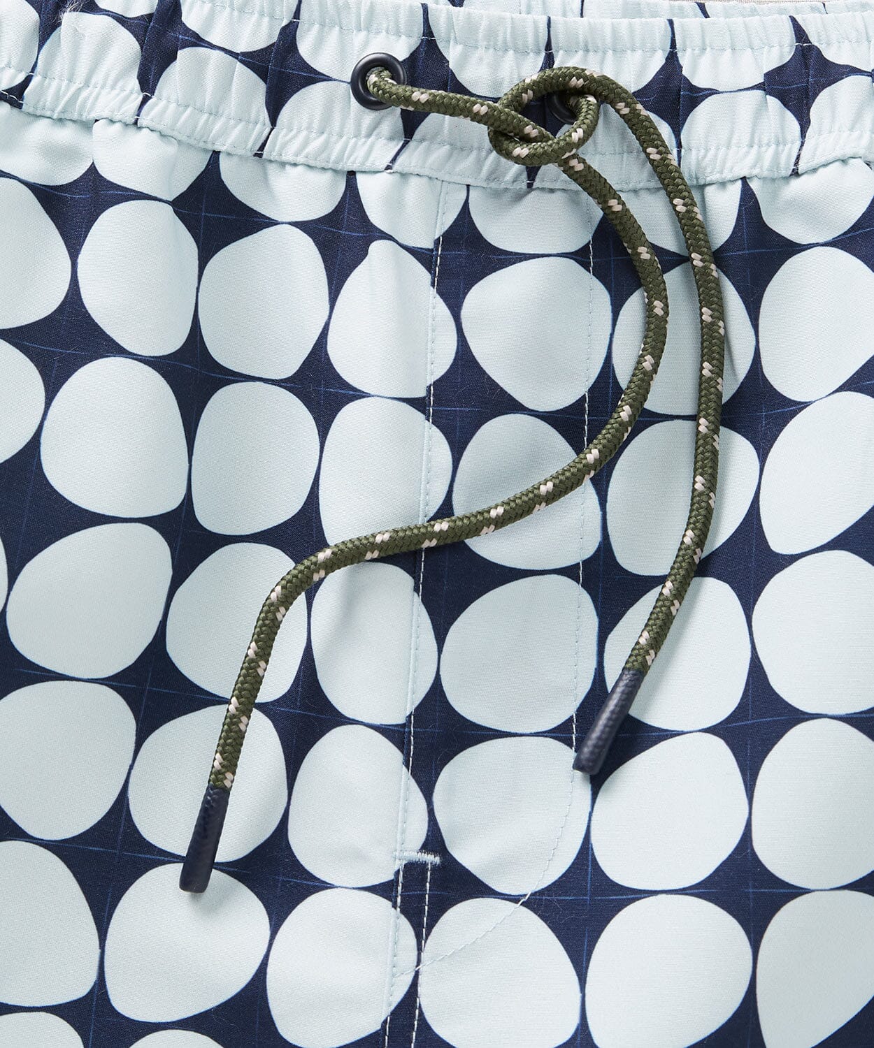 mens printed swim trunk detail