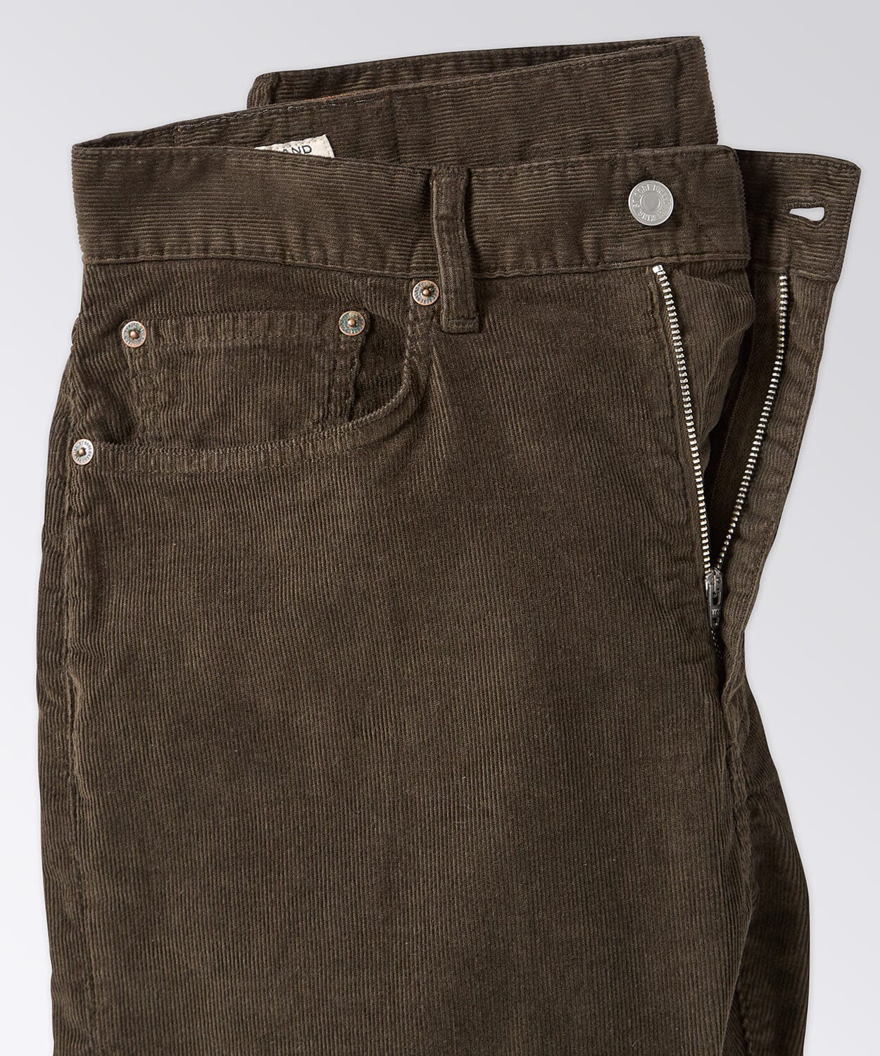 side of corduroy pants