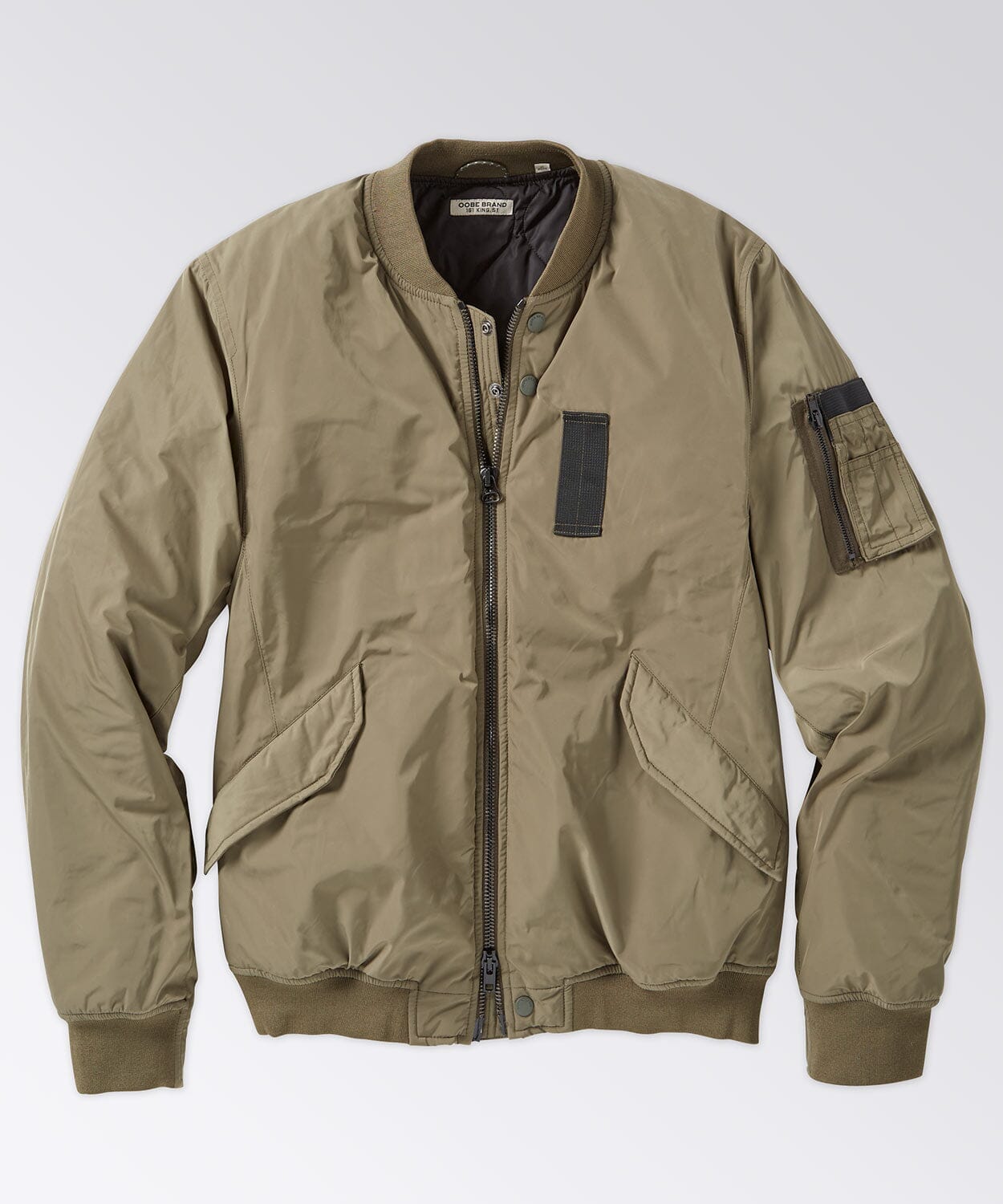 front of a mens flight jacket