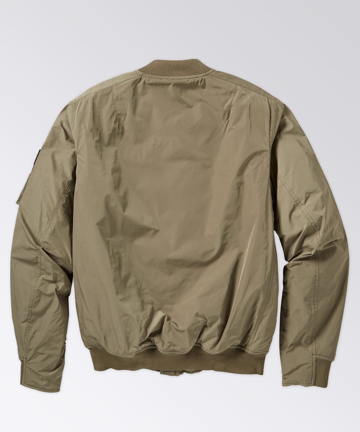 back of a mens flight jacket