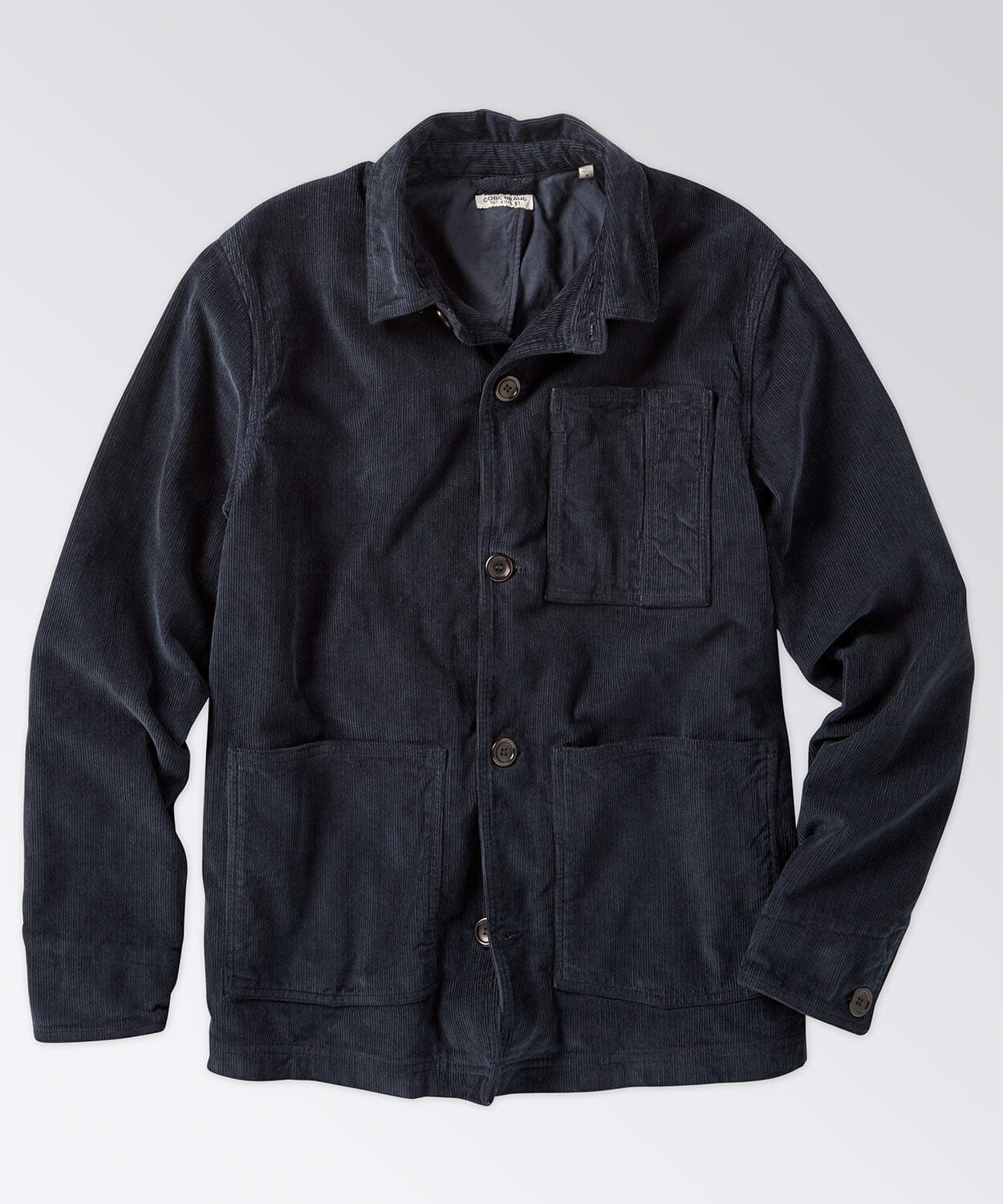 front of a mens corduroy coat