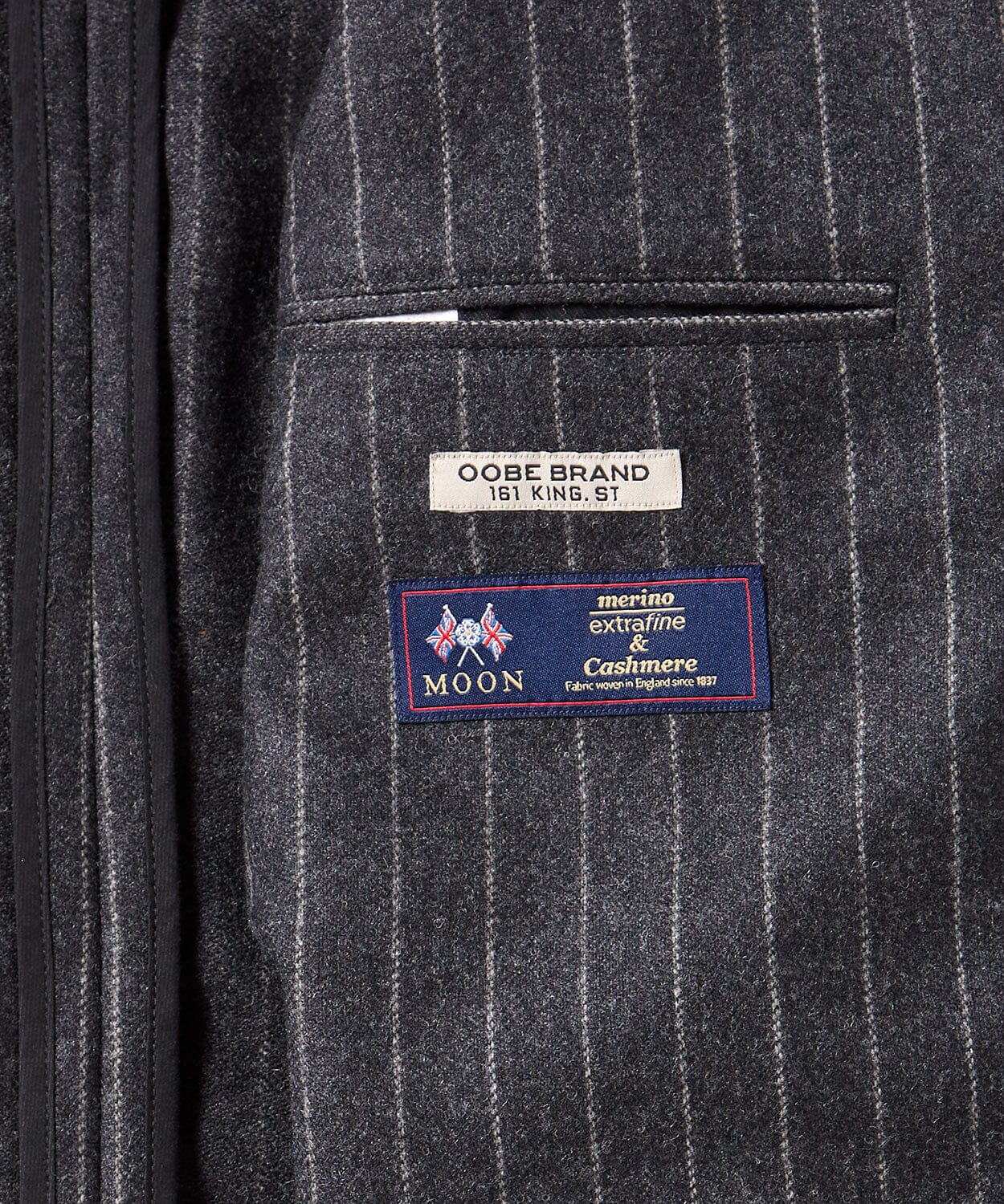 mens striped sport jacket - details