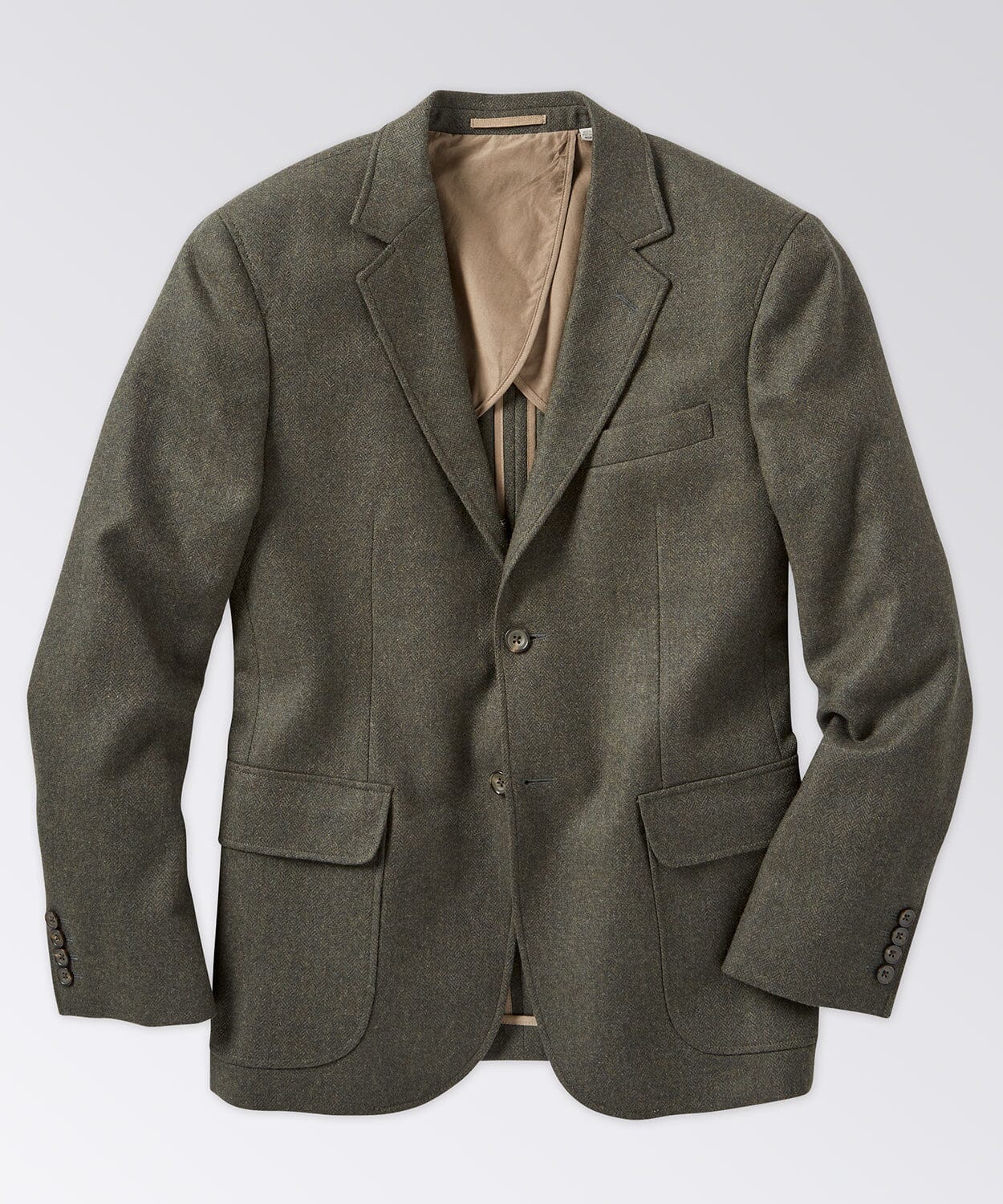 front of a wool coat