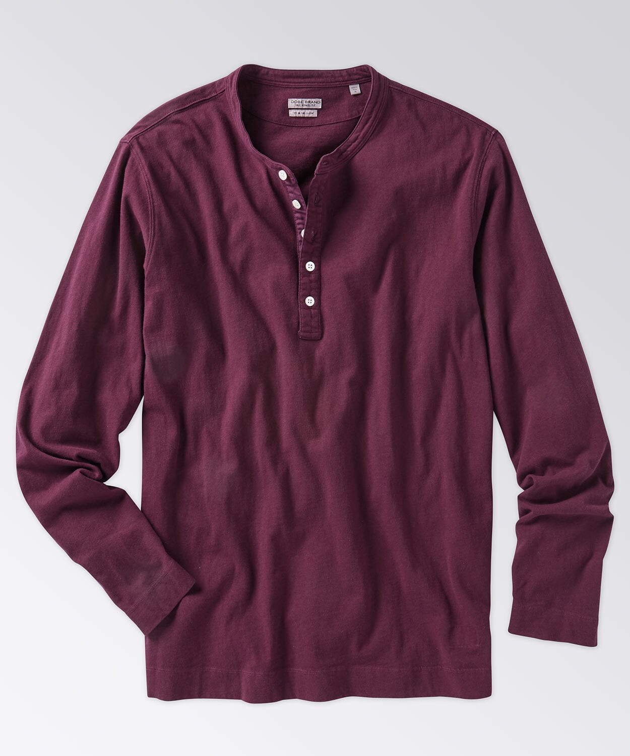front of a mens henley shirt