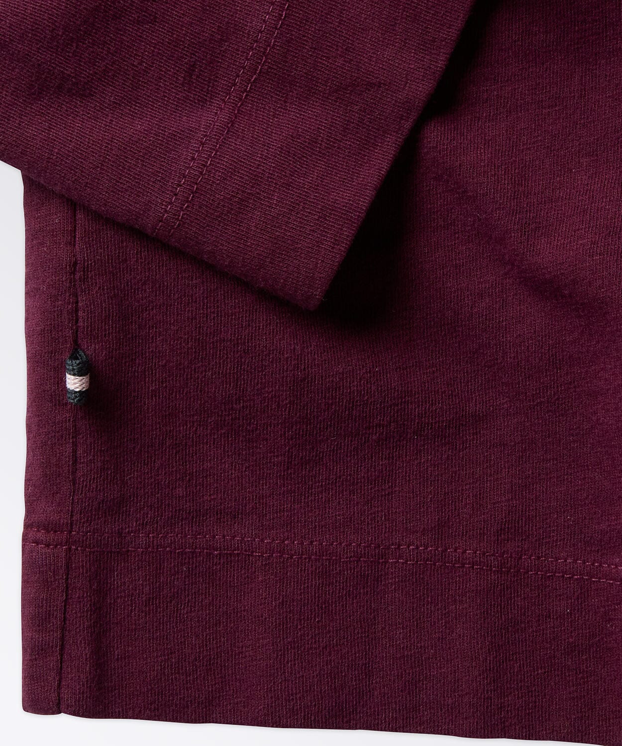 detail of a mens henley shirt
