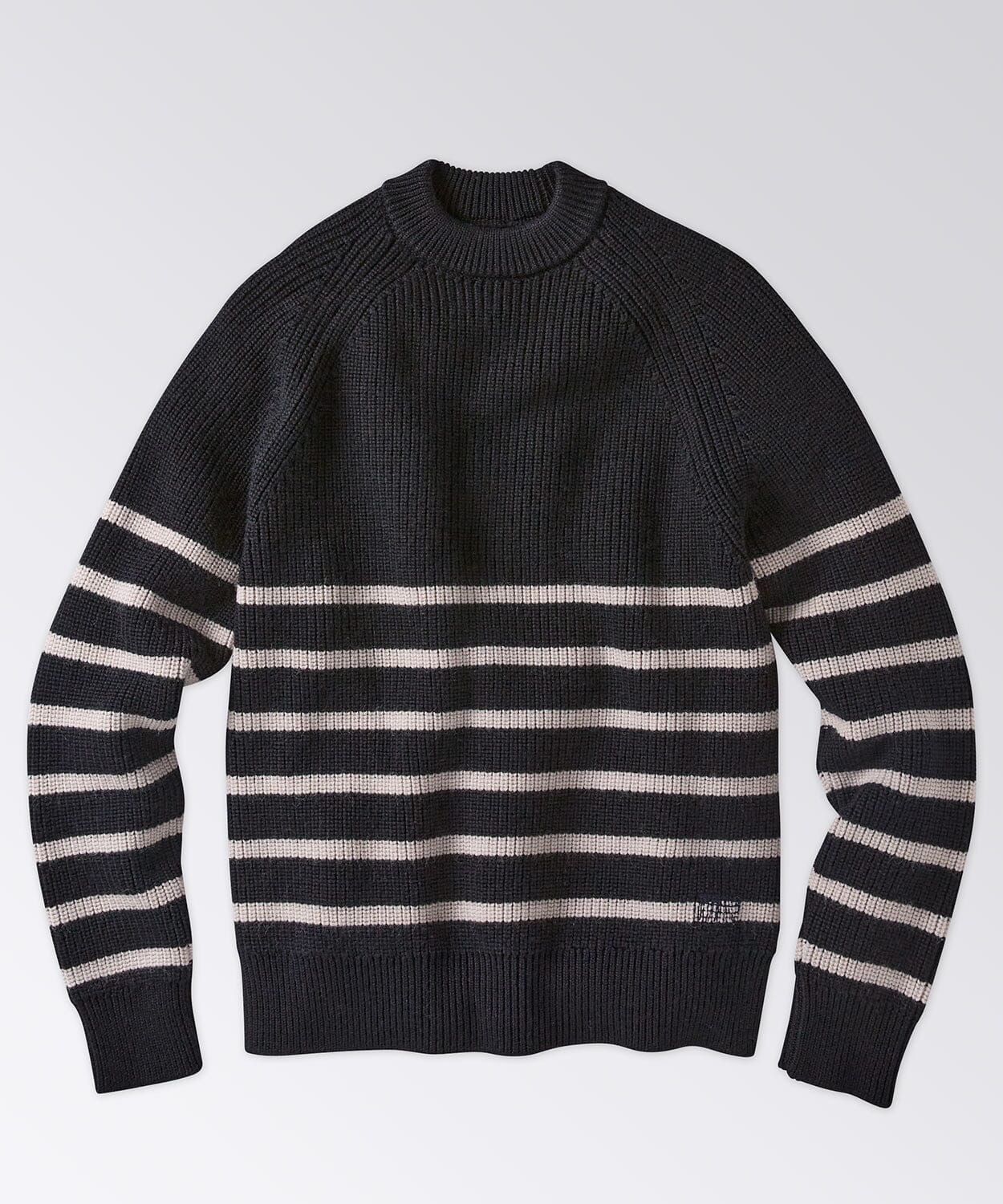 Leon Crew Sweater Sweaters OOBE BRAND Navy Natural Stripe S
