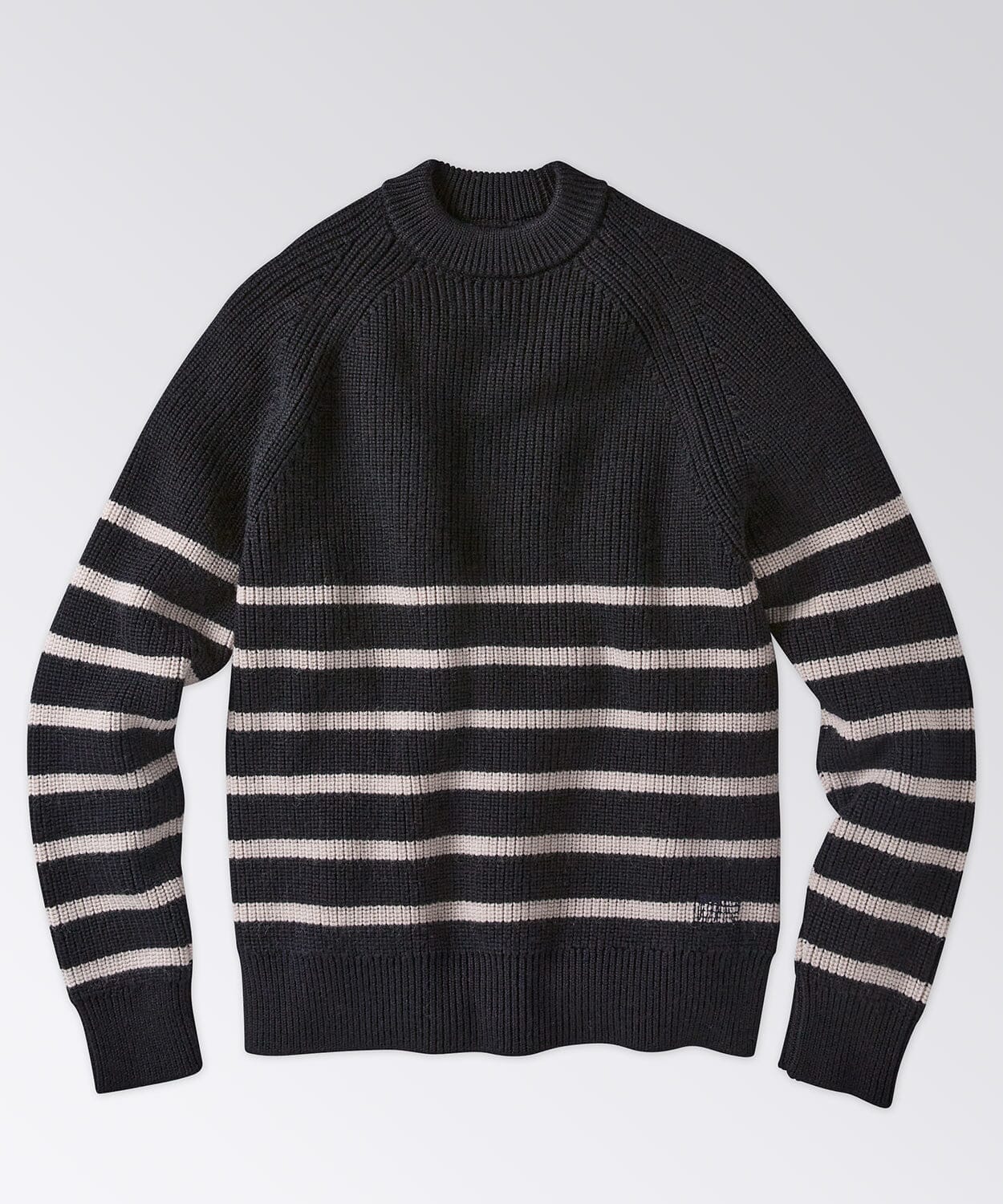 Leon Crew Sweater Sweaters OOBE BRAND Navy Natural Stripe S 
