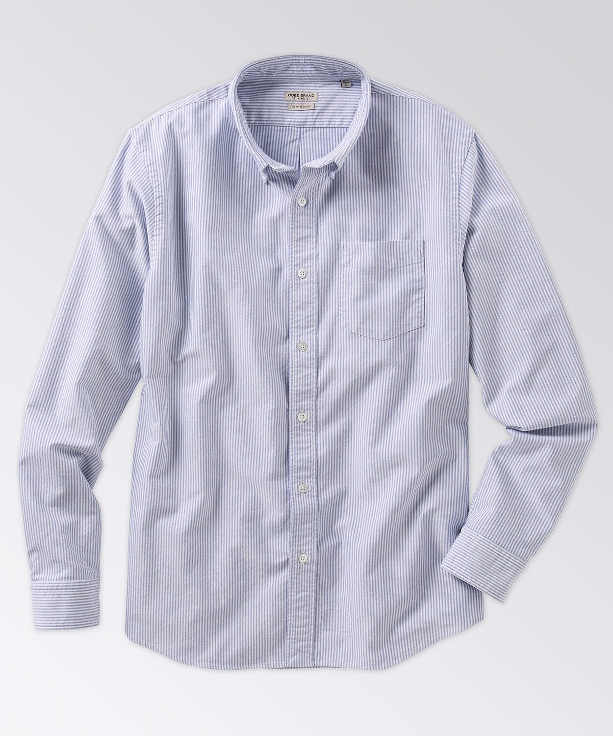 Anson Shirt Button Downs OOBE BRAND Blue White Stripe S