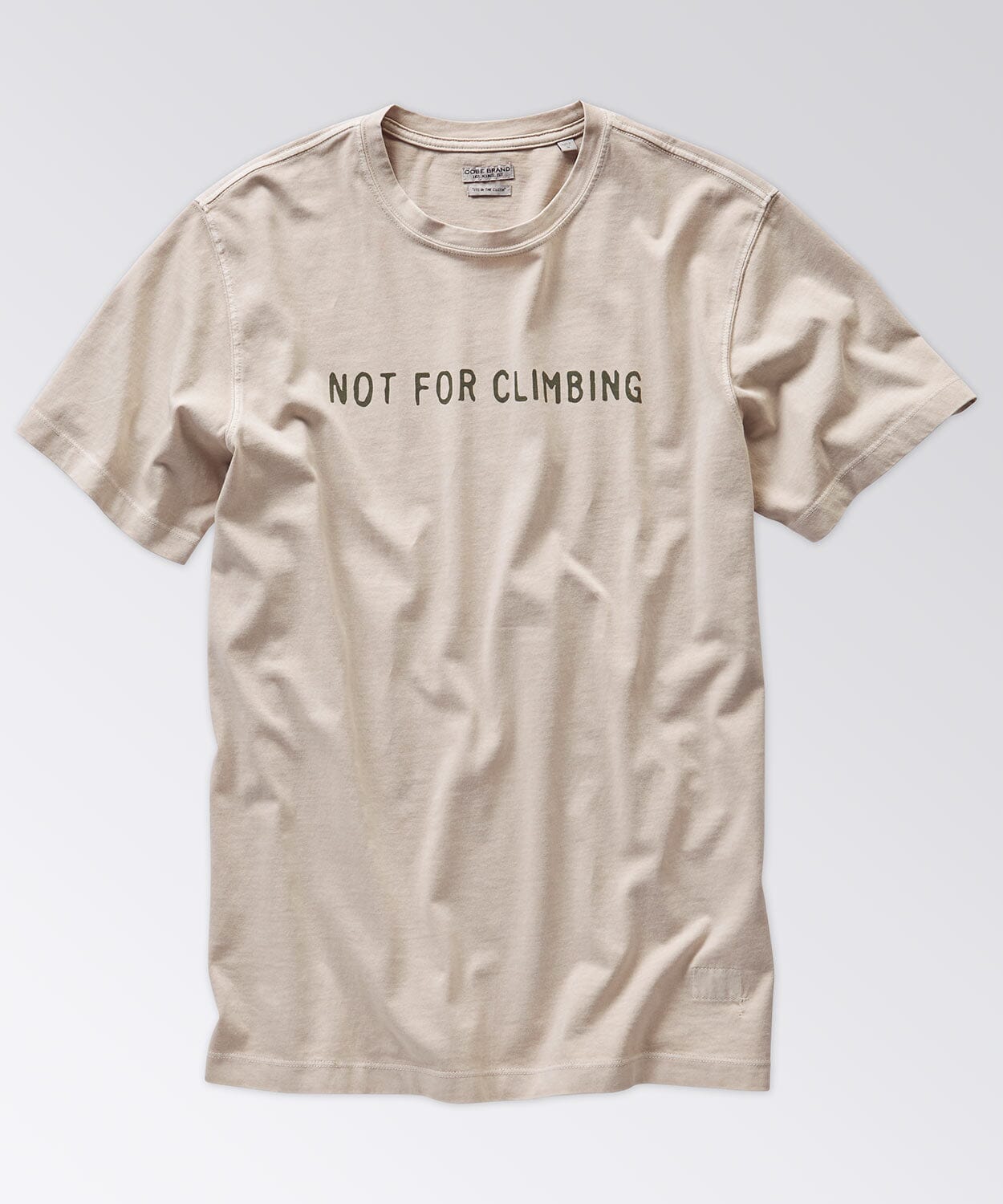 graphic tee saying not for climbing