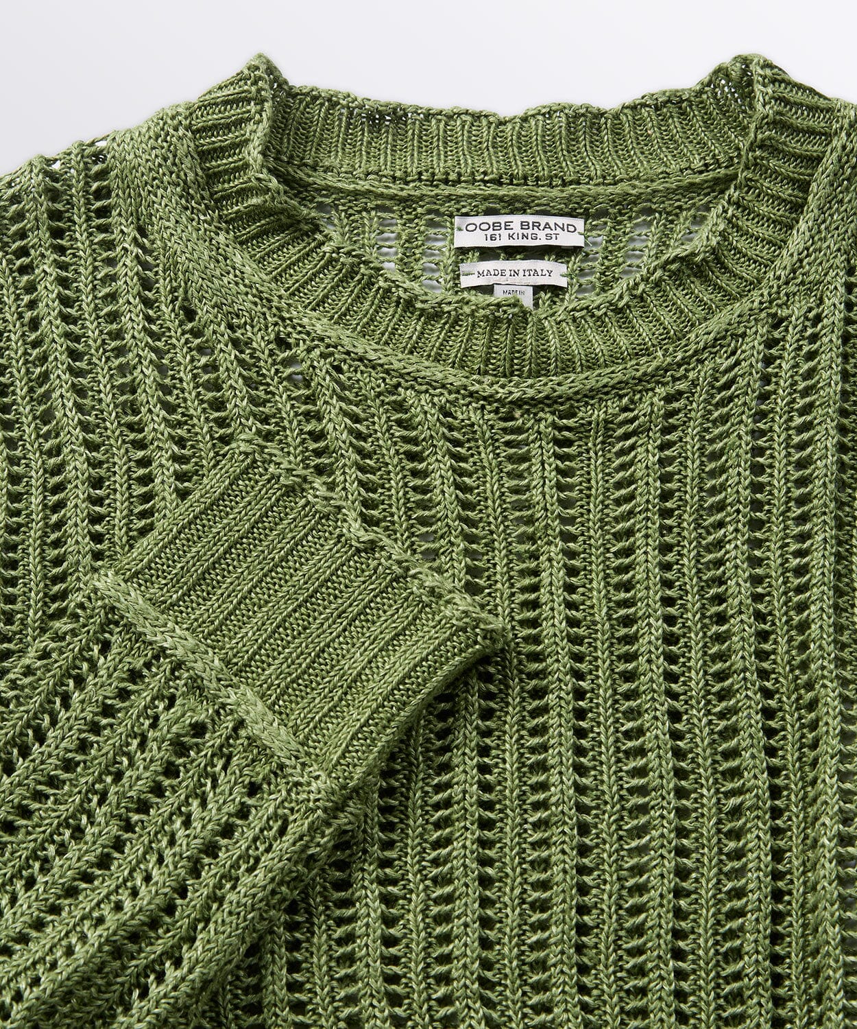 front of a sweater