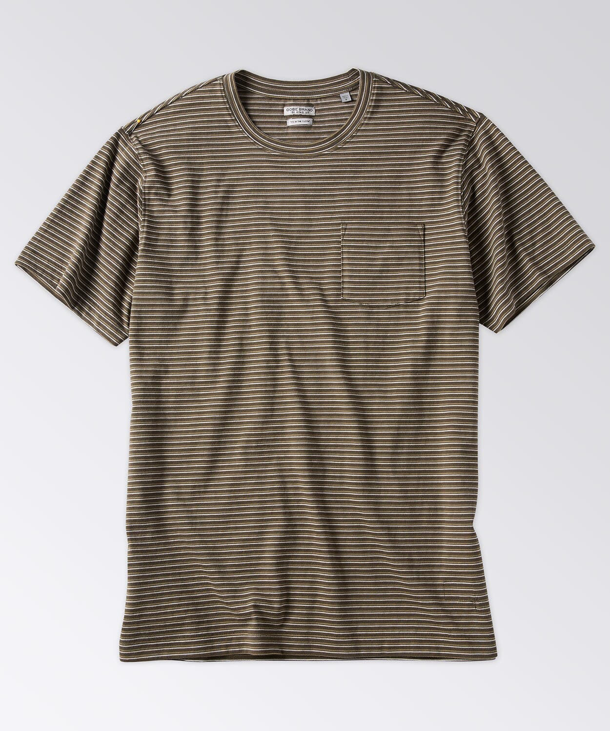 Sutherland Multi-Stripe Pocket Tee Tees OOBE BRAND Black Ink Multi Stripe S