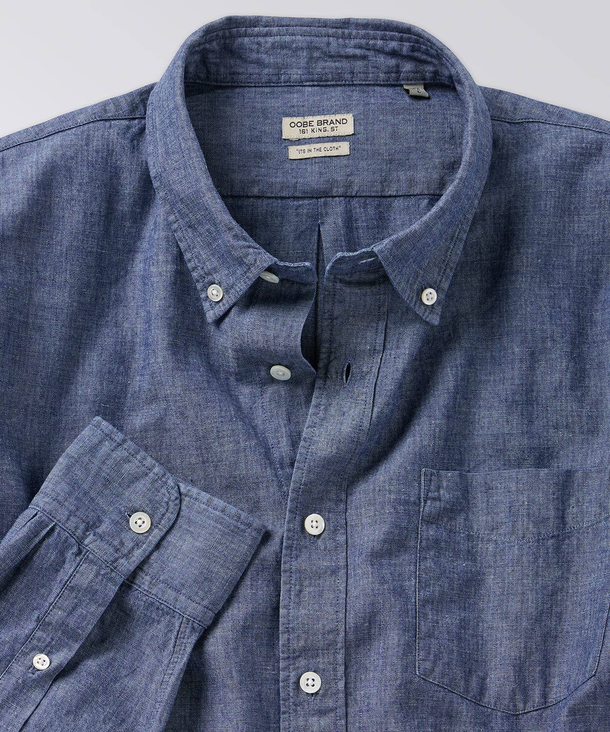 front of a button down shirt