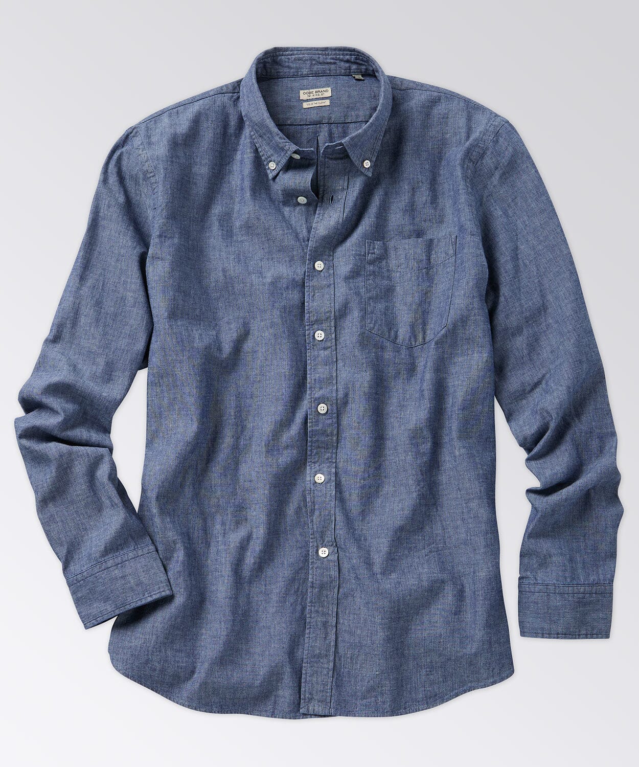 Mens Chambray Button Down Shirt OOBE BRAND