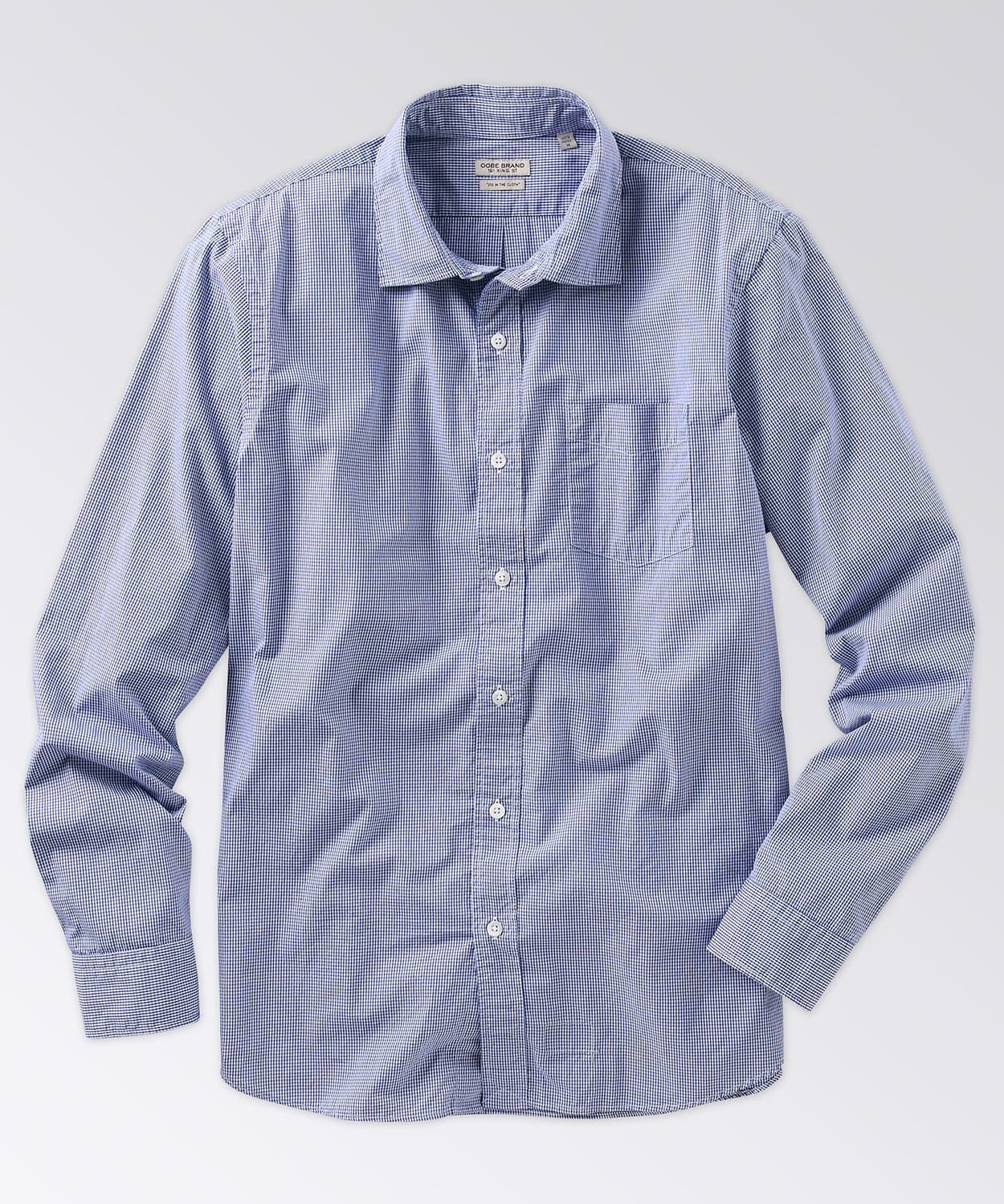 Excella Shirt Button Downs OOBE BRAND Navy Gingham S