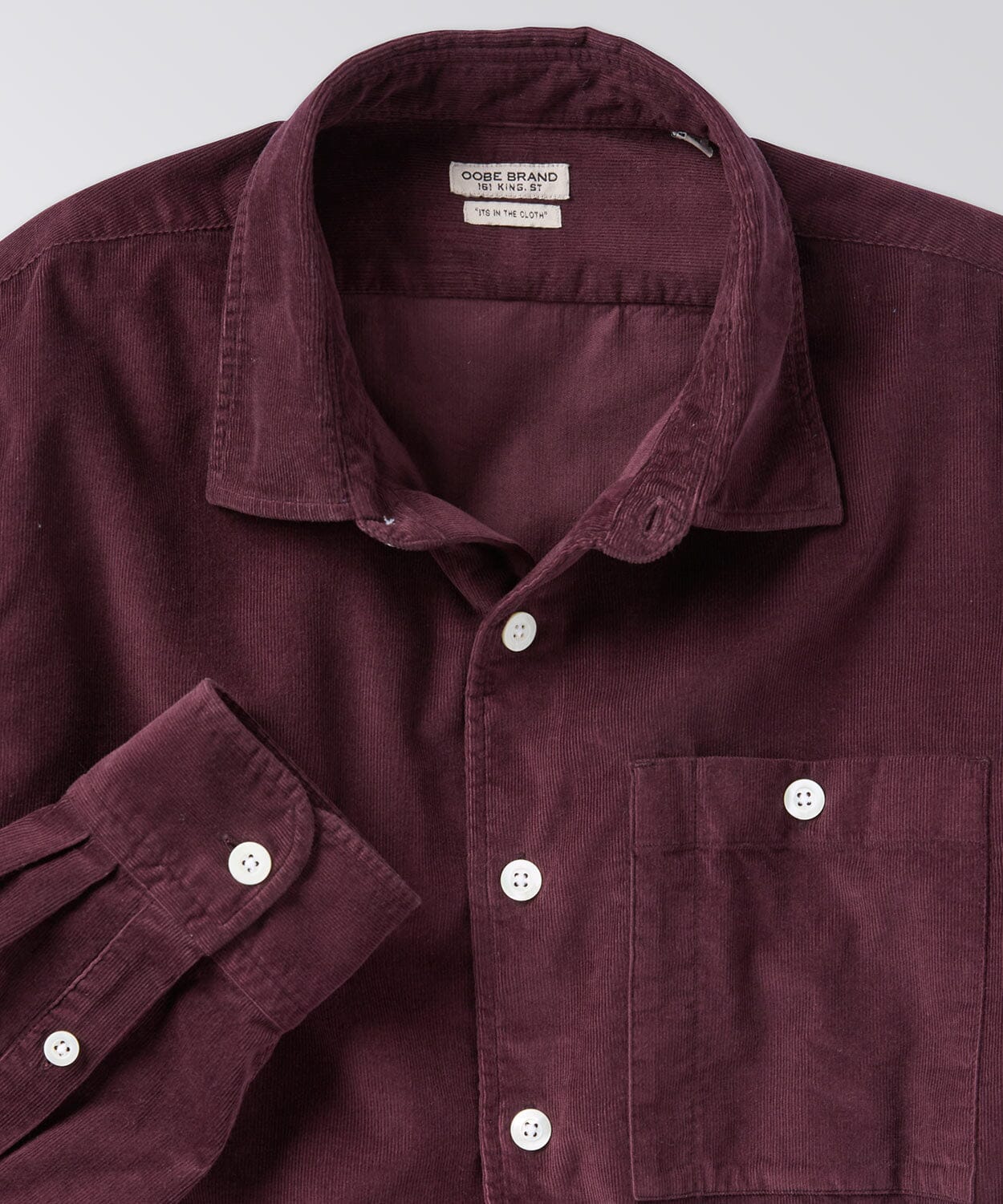front of a button down shirt