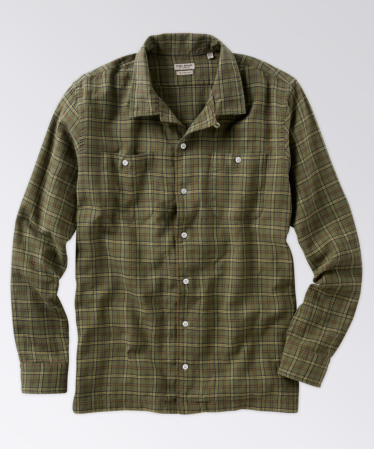 Stanton Camp Shirt Button Downs OOBE BRAND Olive Plaid S