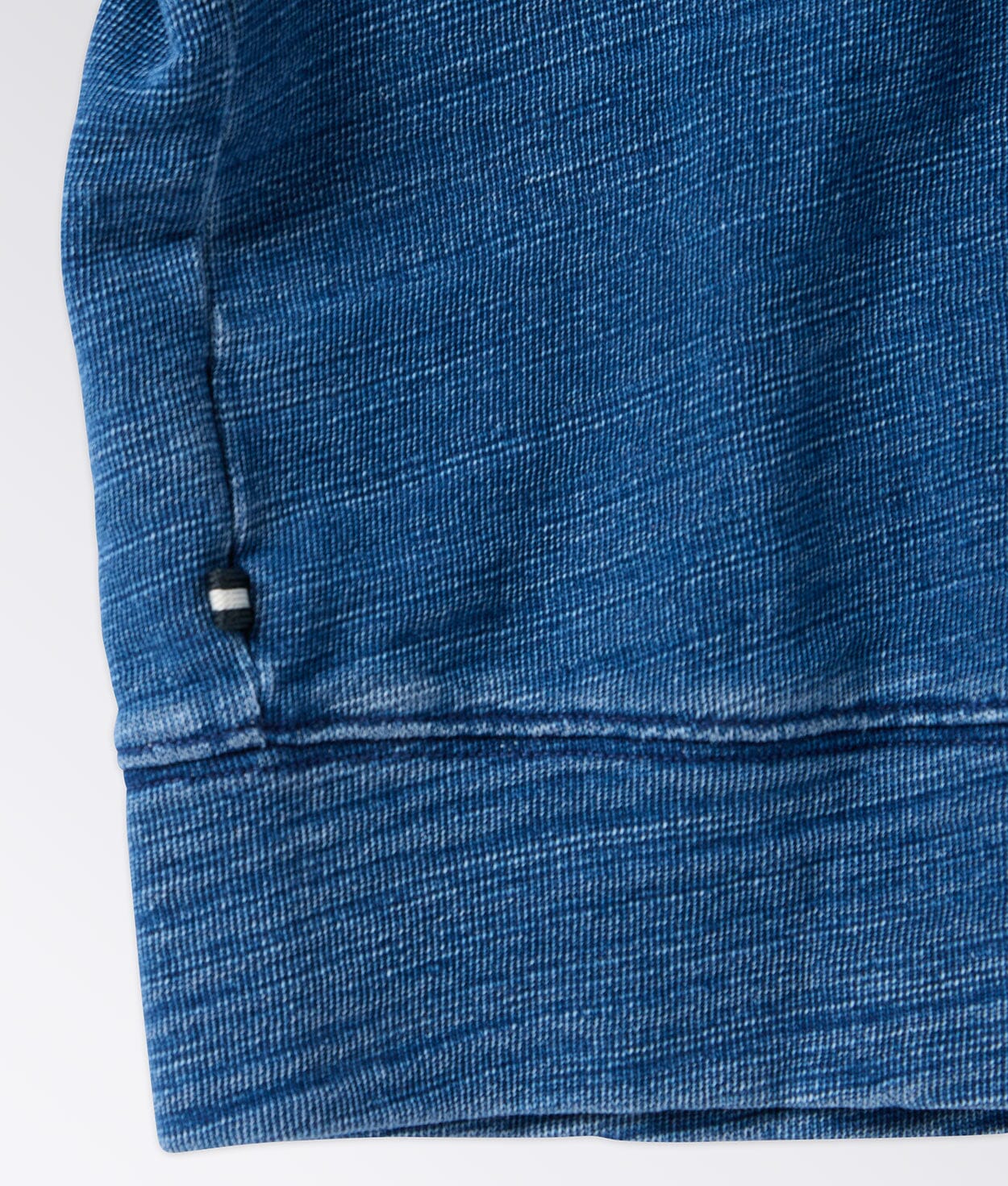 Close up of Small Tab Label on Side Seam