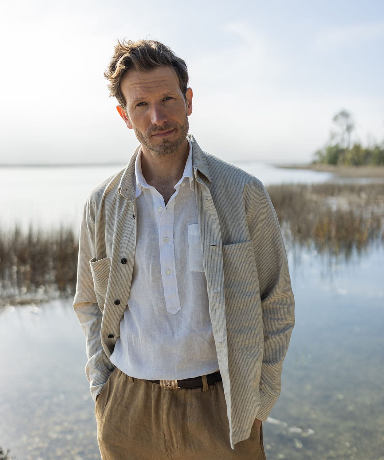 Montagu Stripe Shirt Jacket Jackets OOBE BRAND Natural Black Stripe S 