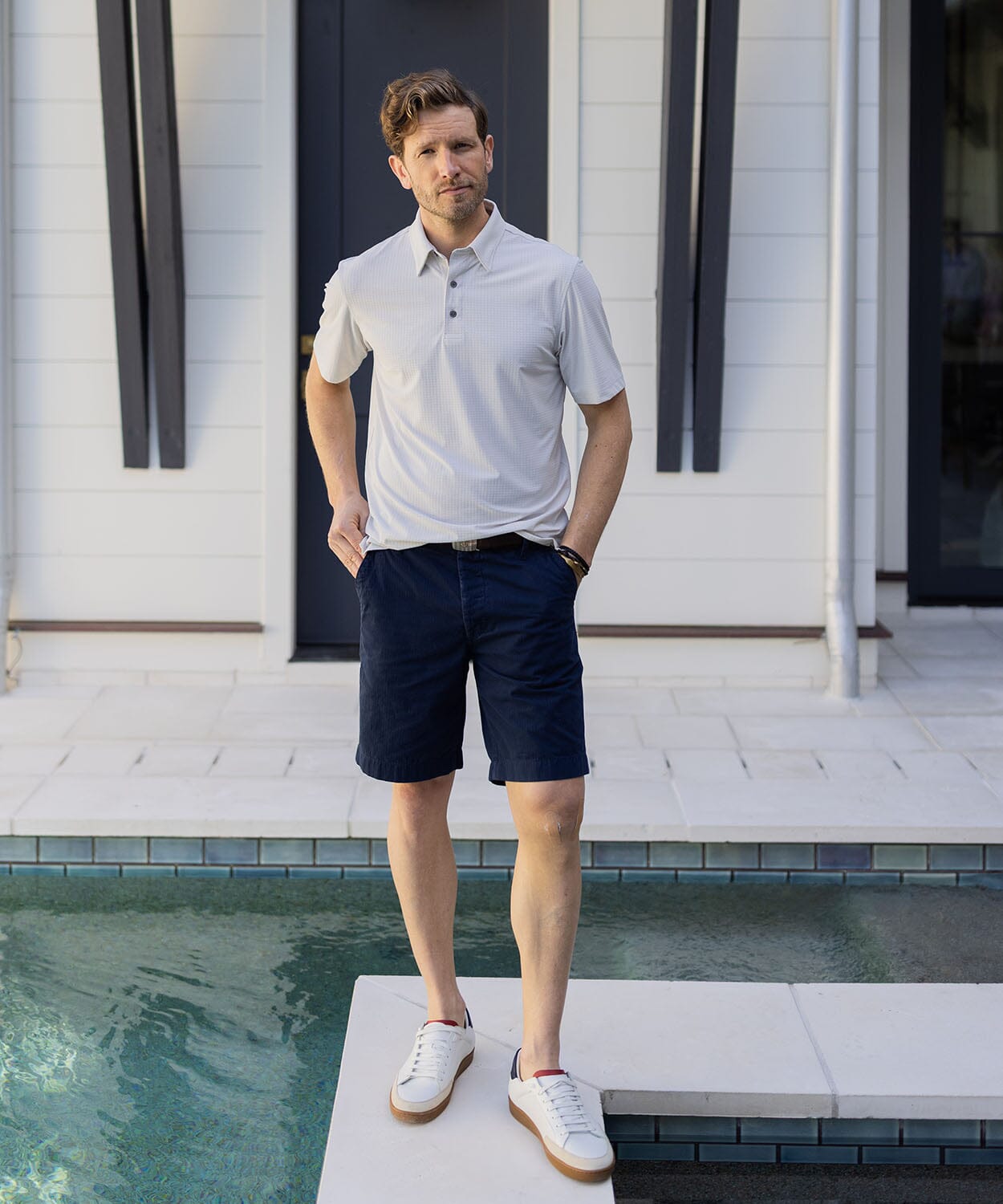 Sawyer Polo Polo Shirts OOBE Essentials Glacier White S 