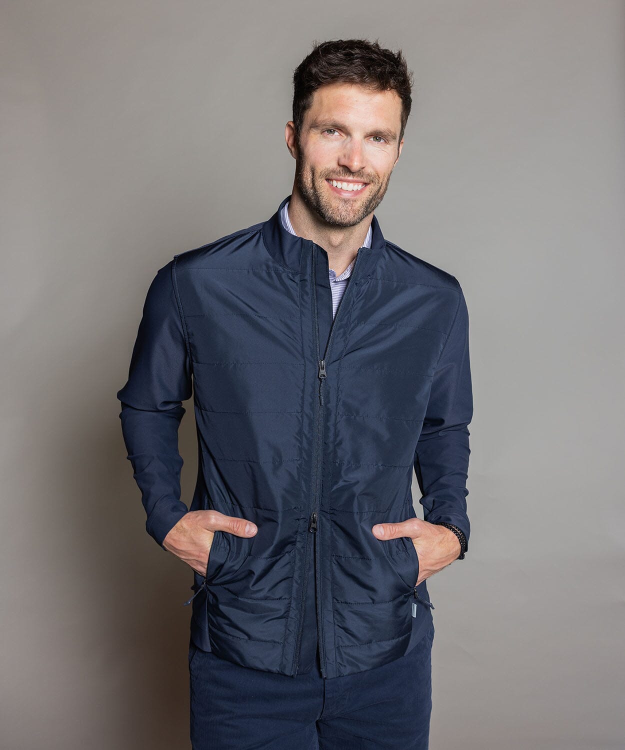 Men's Navy Insulated Jacket - OOBE Essentials
