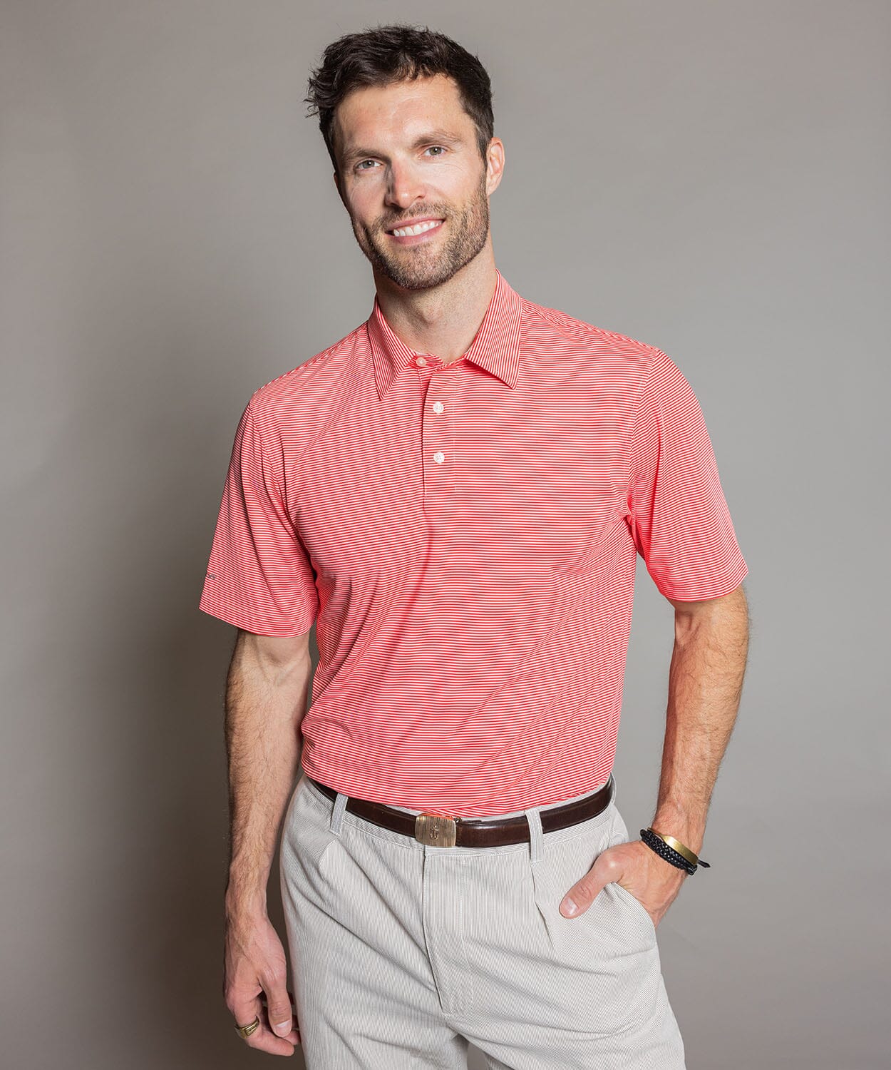Charley Polo Polo Shirts OOBE Essentials Tomato Pink S 
