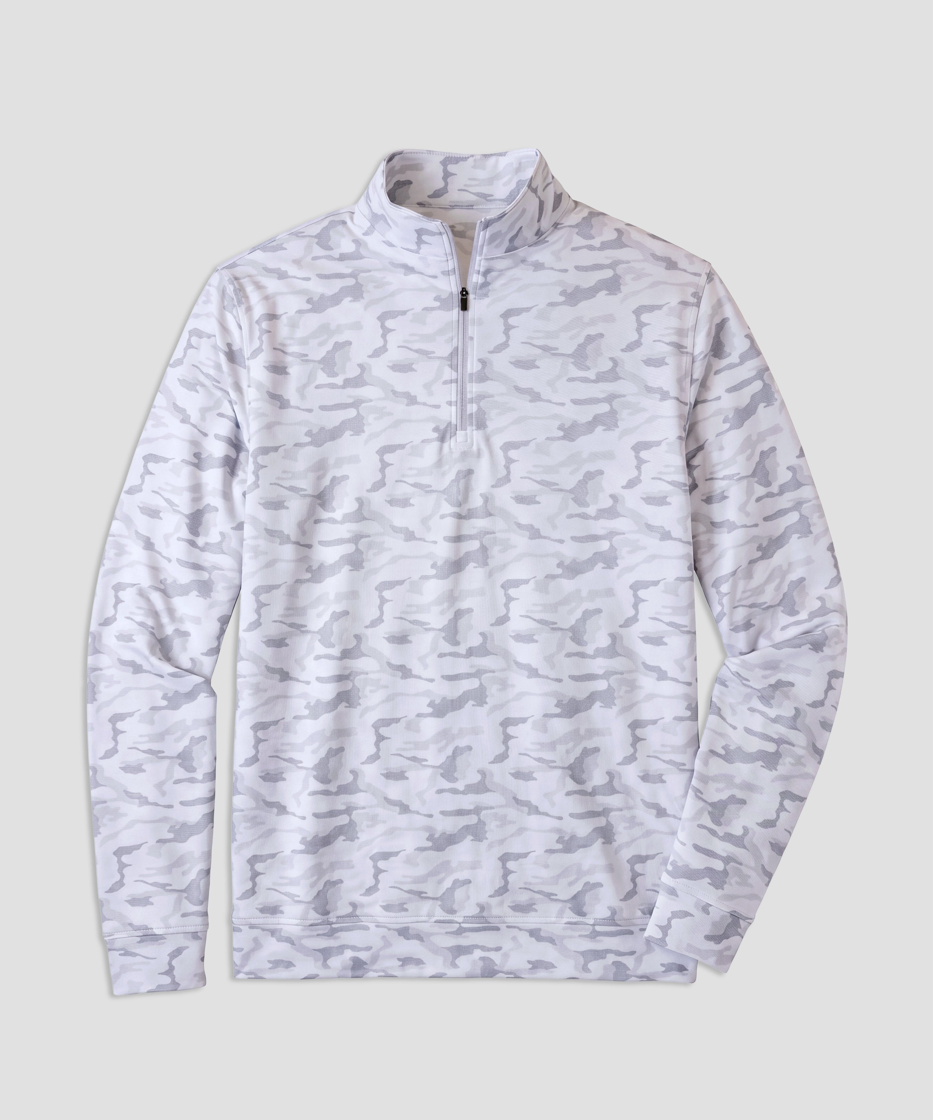 Atlas Quarter-Zip Knits OOBE Essentials Snow Camo Print S 
