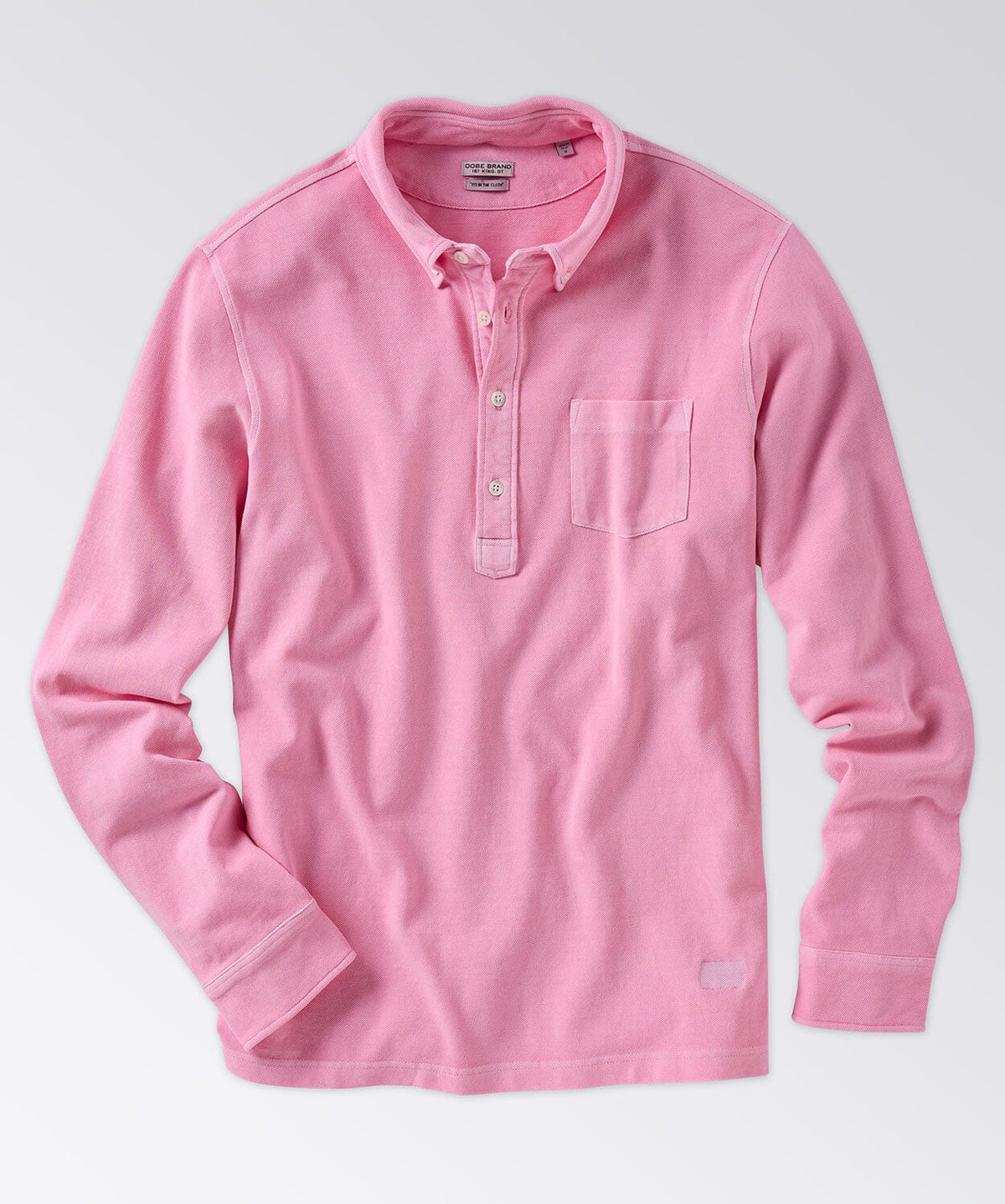 front of a mens long sleeve shirt