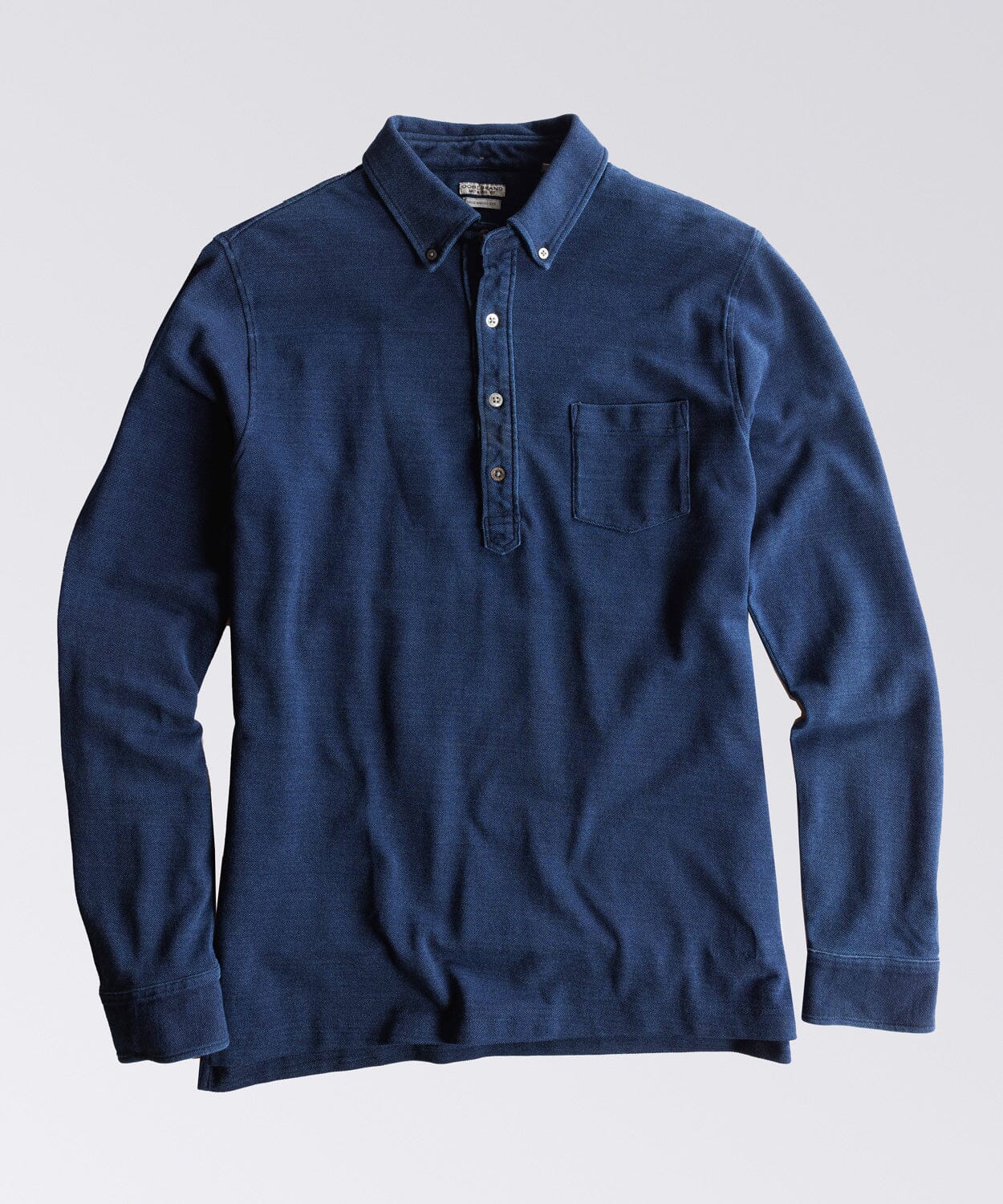 Dark Indigo Long Sleeve Polo - OOBE BRAND